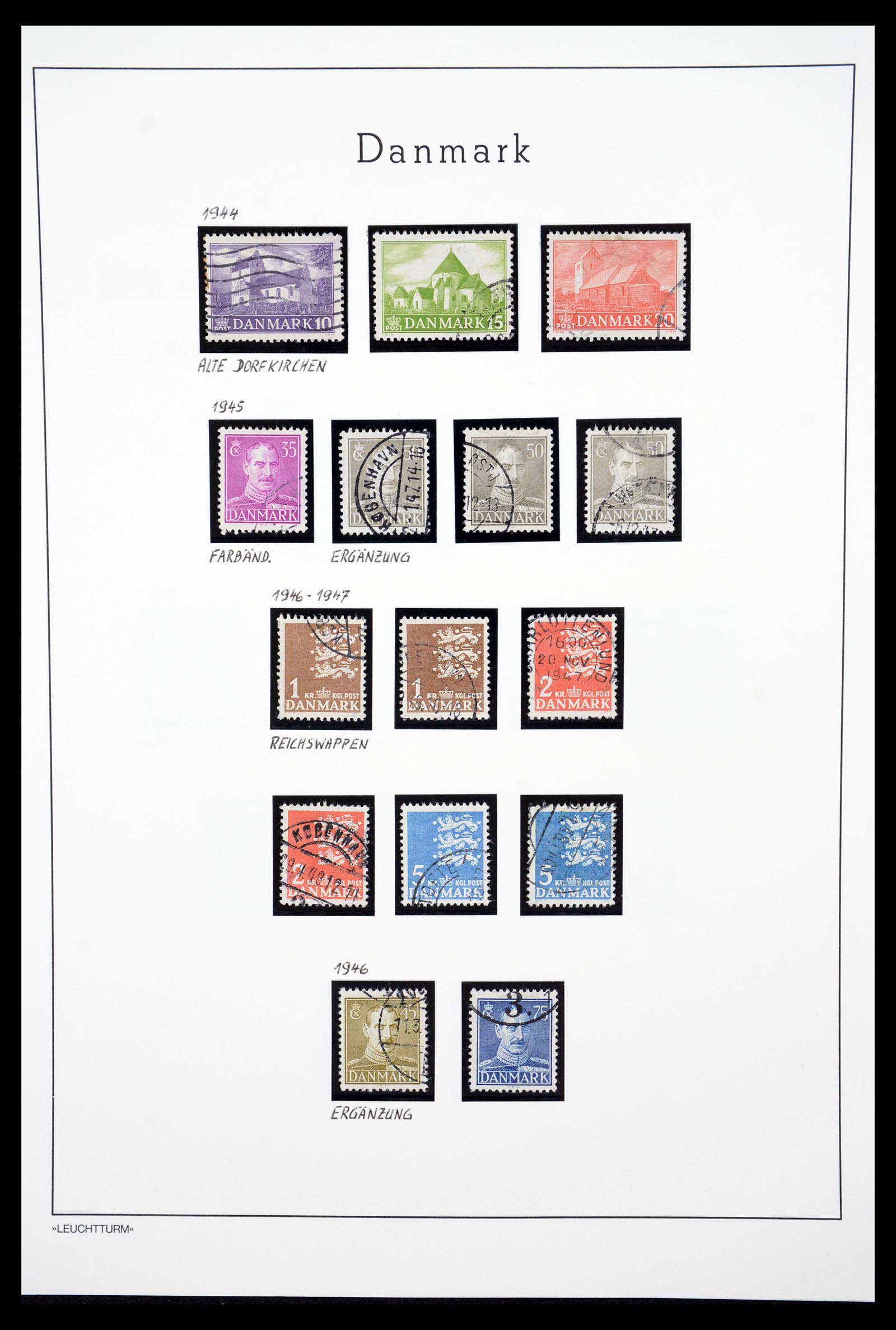 36612 033 - Postzegelverzameling 36612 Denmark 1851-1990.