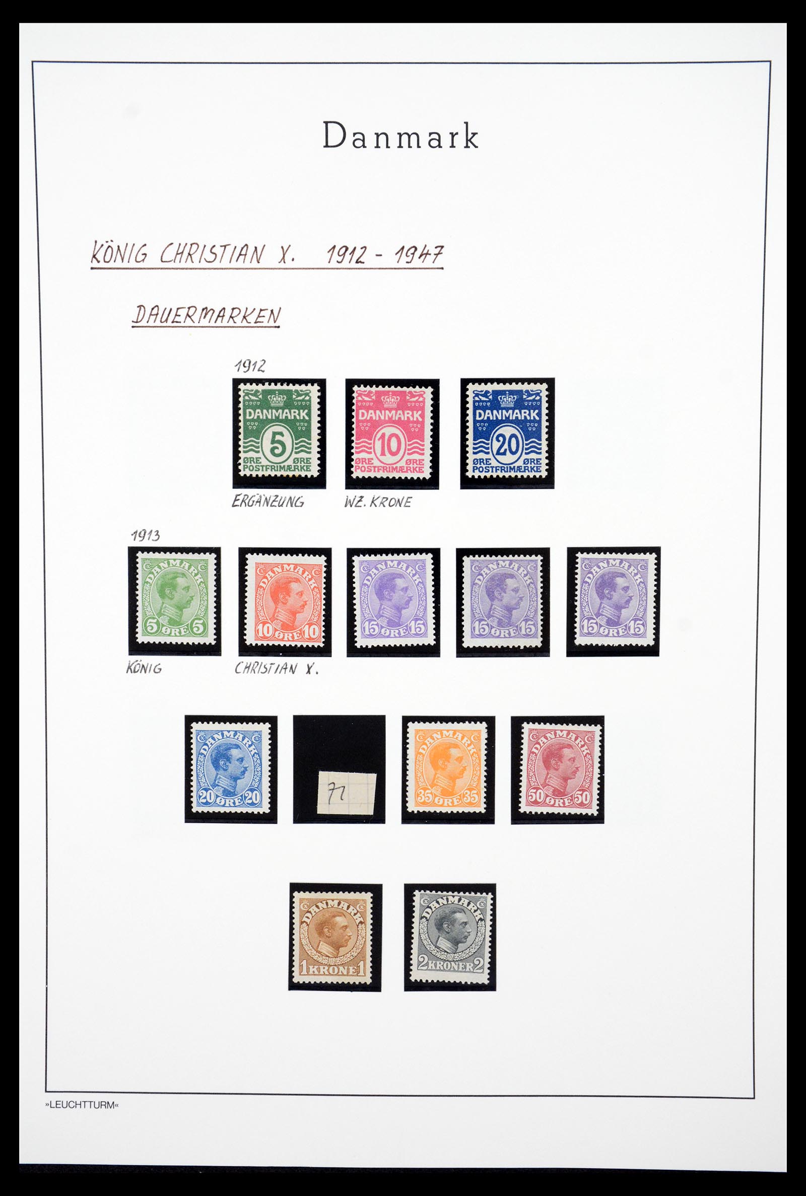 36612 034 - Postzegelverzameling 36612 Denmark 1851-1990.