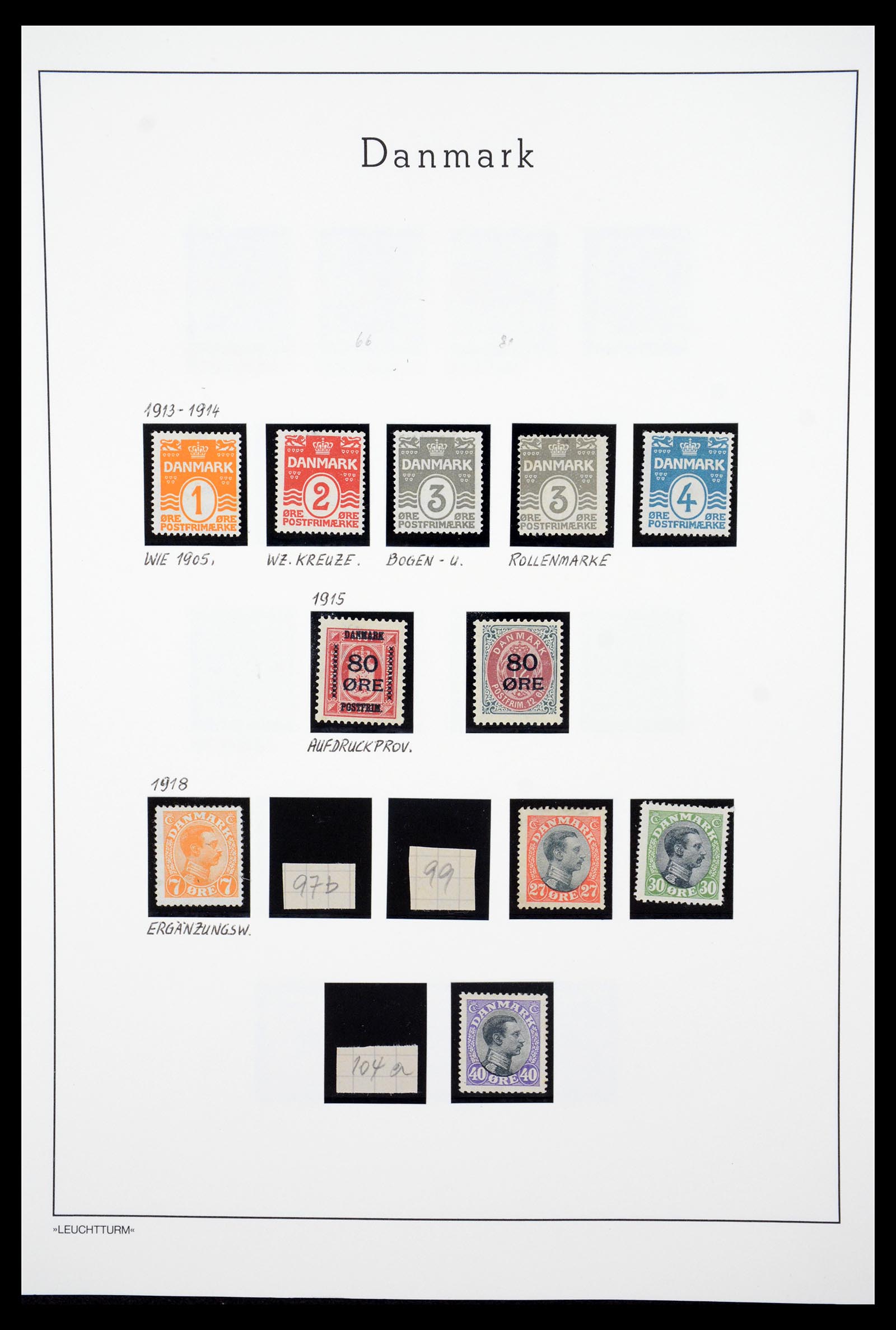 36612 035 - Postzegelverzameling 36612 Denmark 1851-1990.