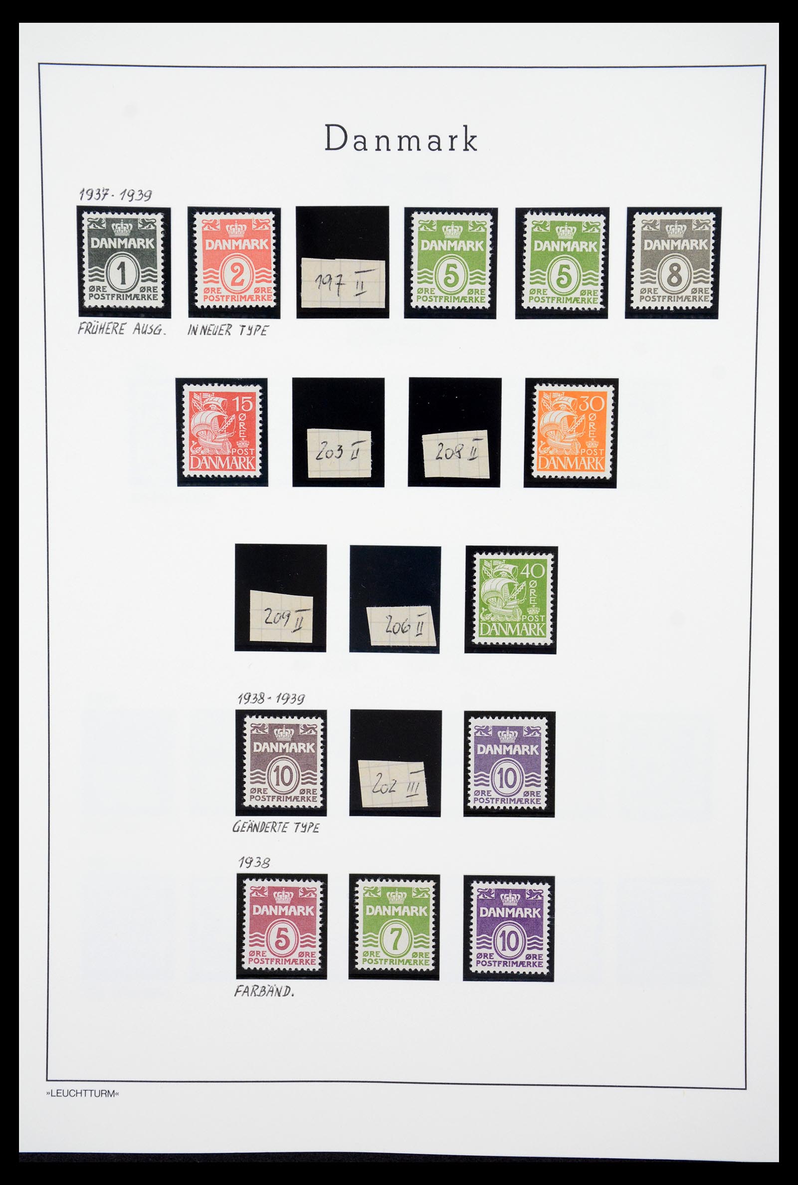 36612 043 - Postzegelverzameling 36612 Denmark 1851-1990.