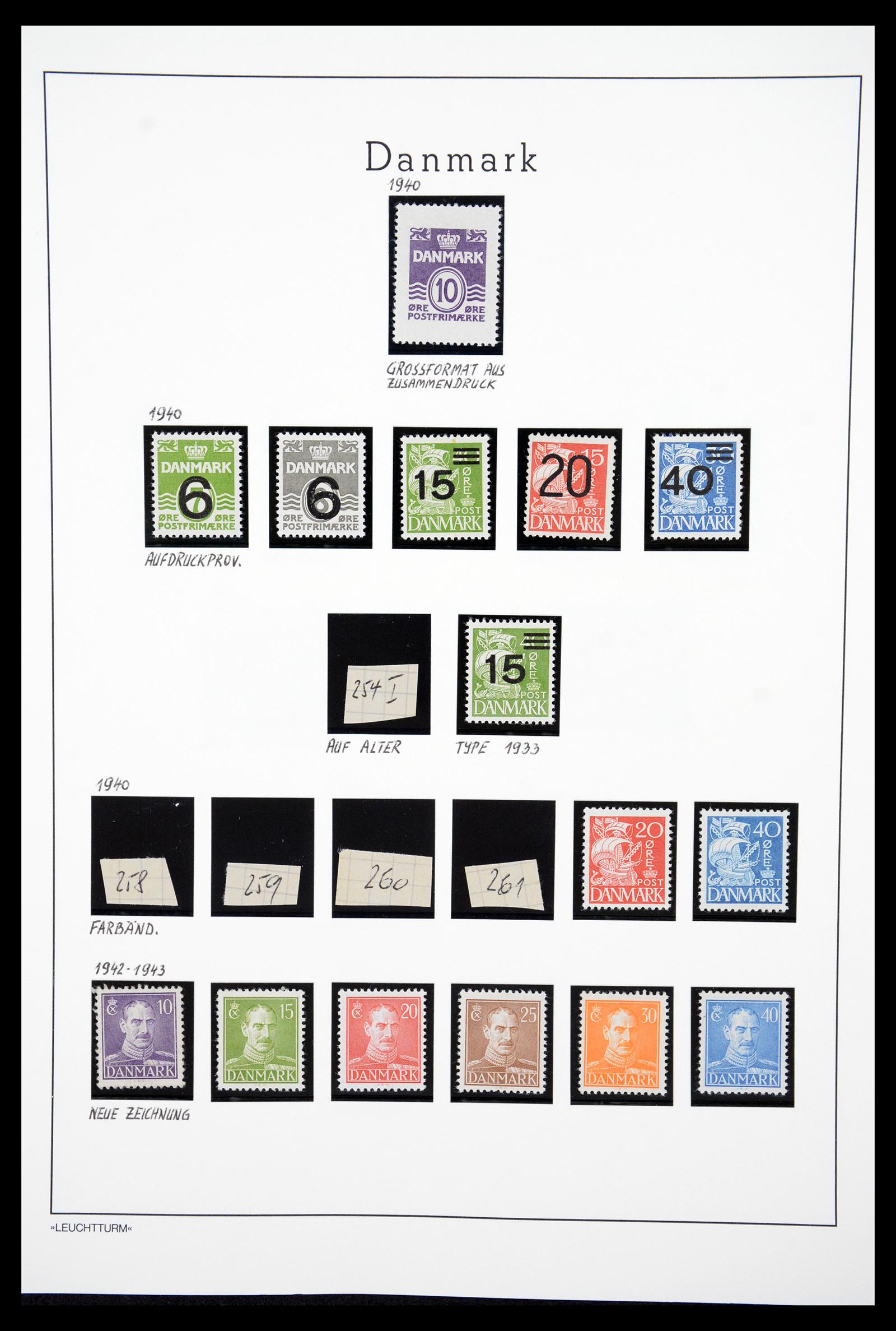 36612 044 - Postzegelverzameling 36612 Denmark 1851-1990.