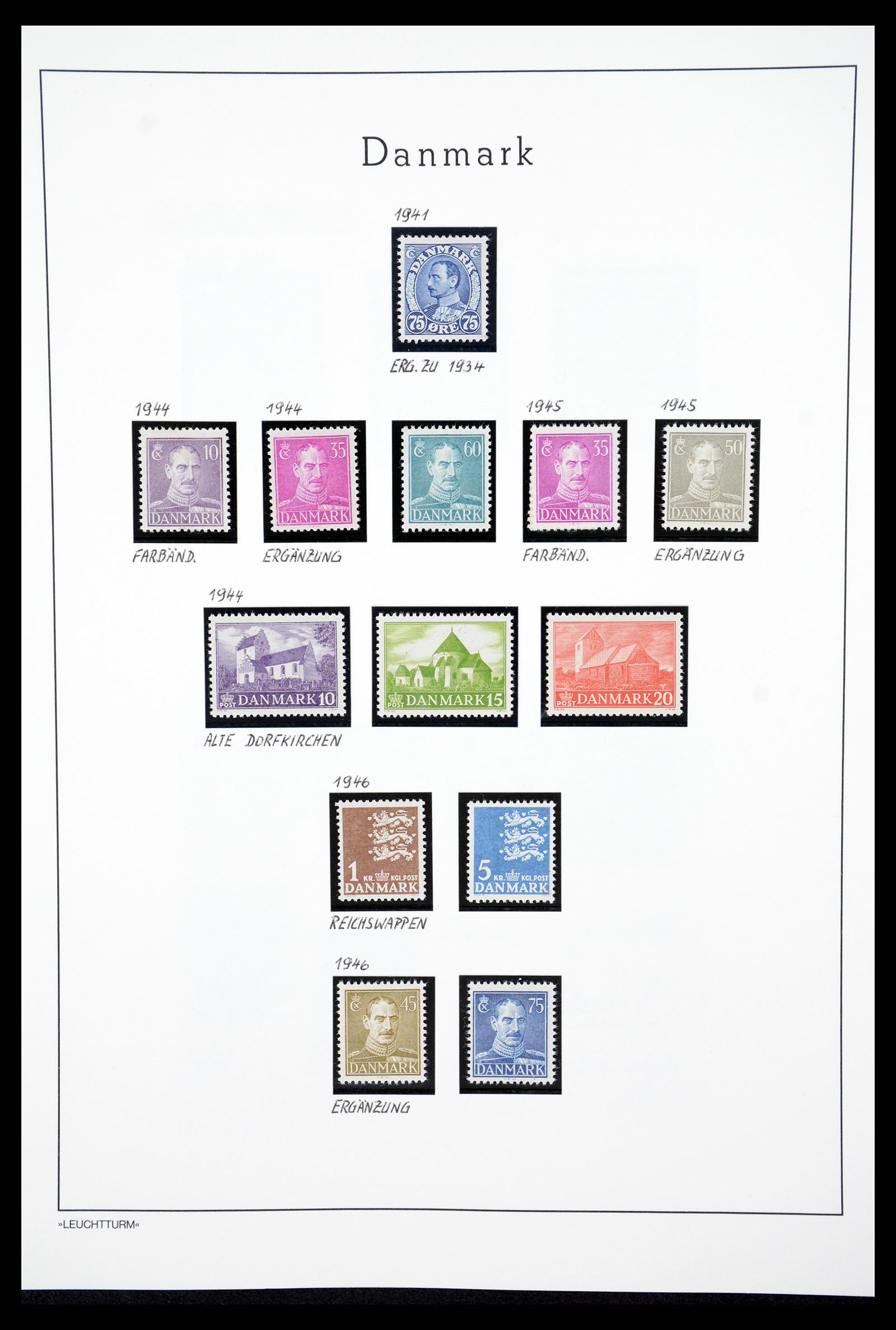 36612 045 - Postzegelverzameling 36612 Denmark 1851-1990.