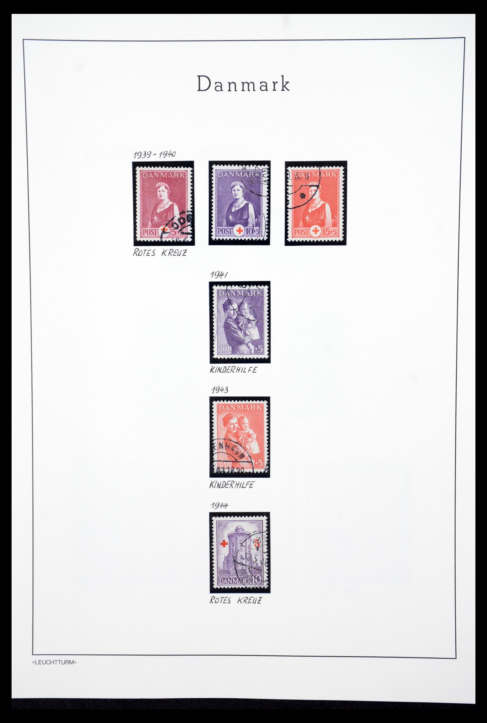 36612 055 - Postzegelverzameling 36612 Denmark 1851-1990.
