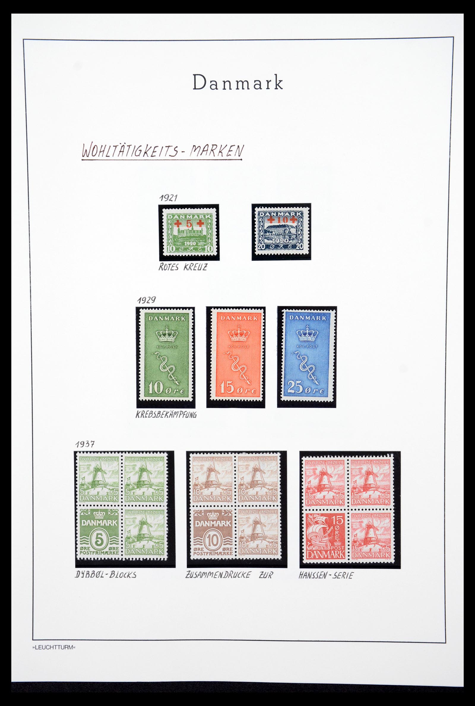 36612 056 - Postzegelverzameling 36612 Denmark 1851-1990.