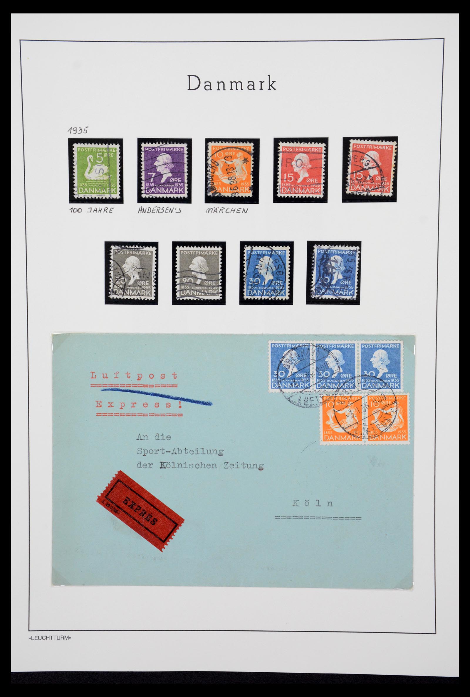36612 063 - Postzegelverzameling 36612 Denmark 1851-1990.