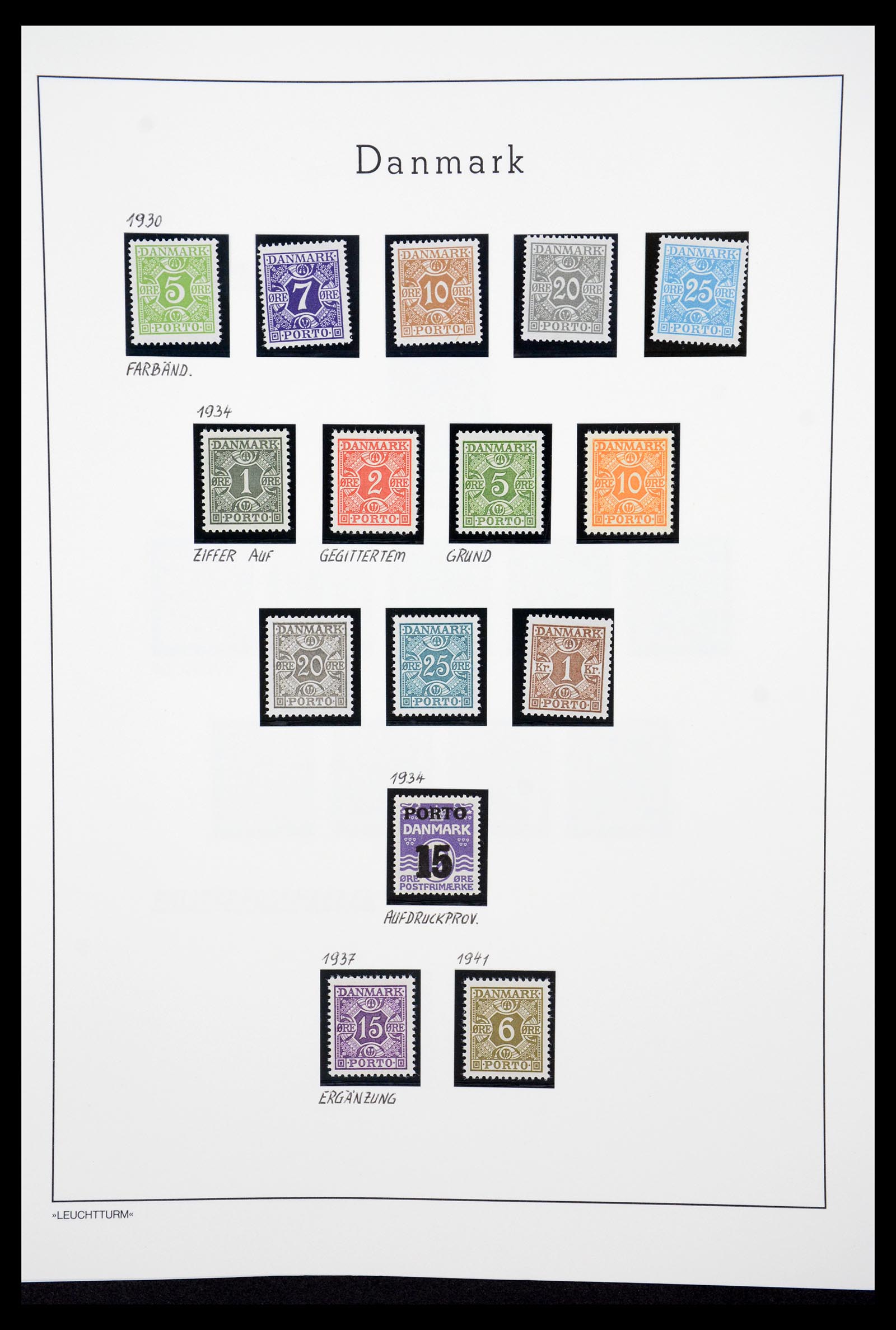 36612 073 - Postzegelverzameling 36612 Denmark 1851-1990.