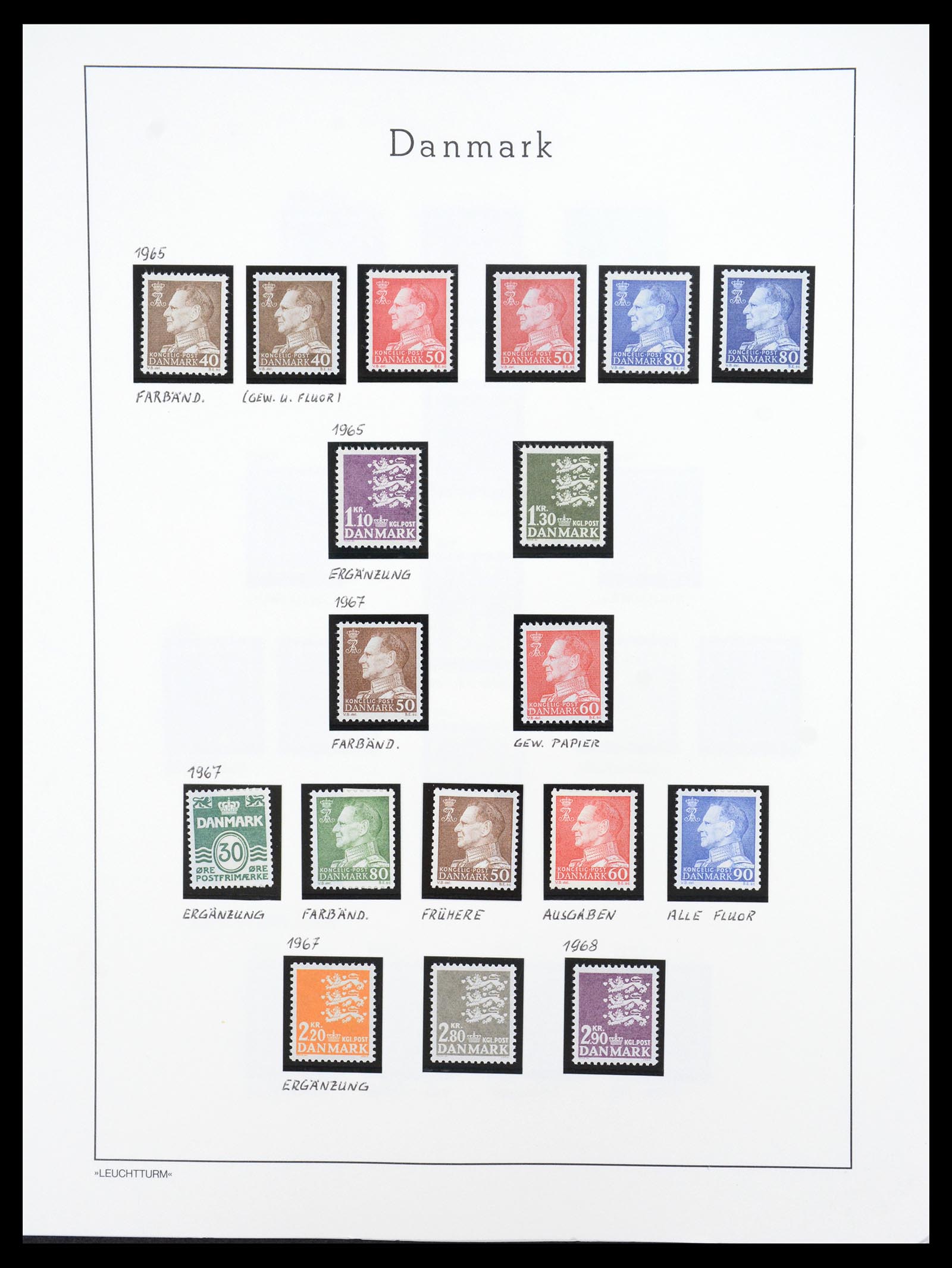 36612 092 - Stamp collection 36612 Denemarken 1851-1990.