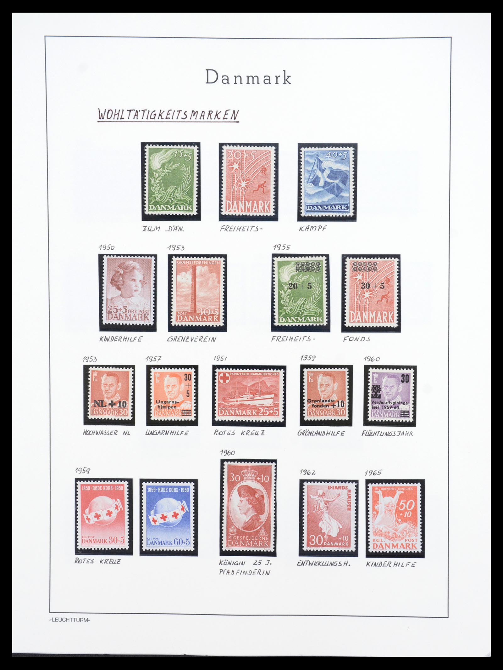 36612 095 - Stamp collection 36612 Denemarken 1851-1990.