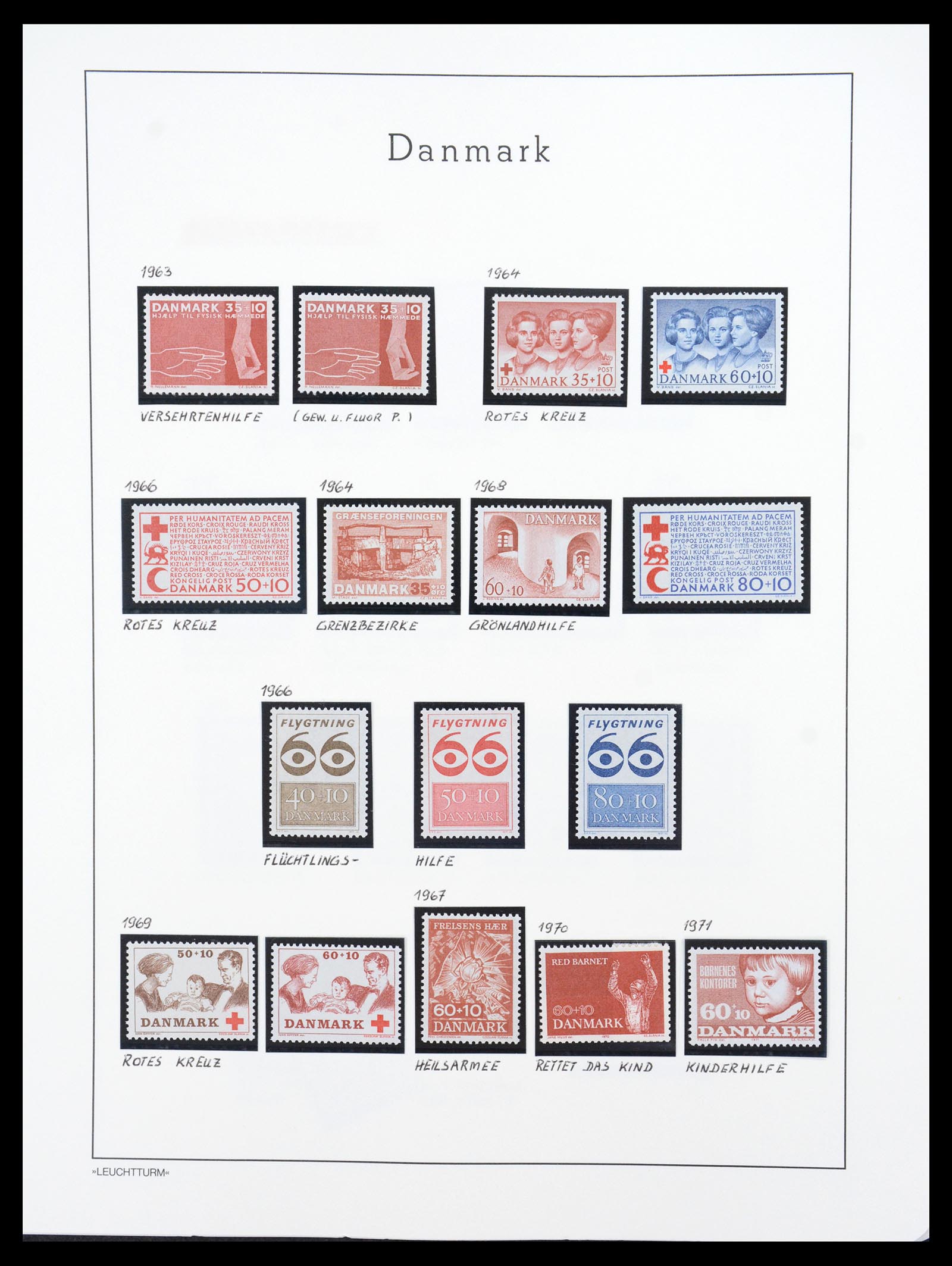 36612 096 - Stamp collection 36612 Denemarken 1851-1990.