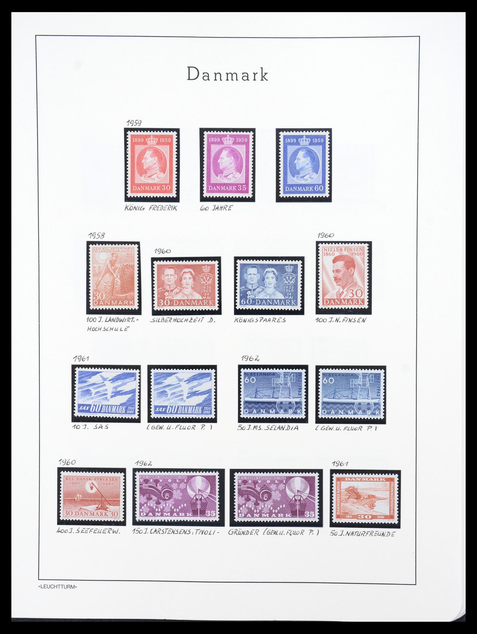 36612 099 - Stamp collection 36612 Denemarken 1851-1990.