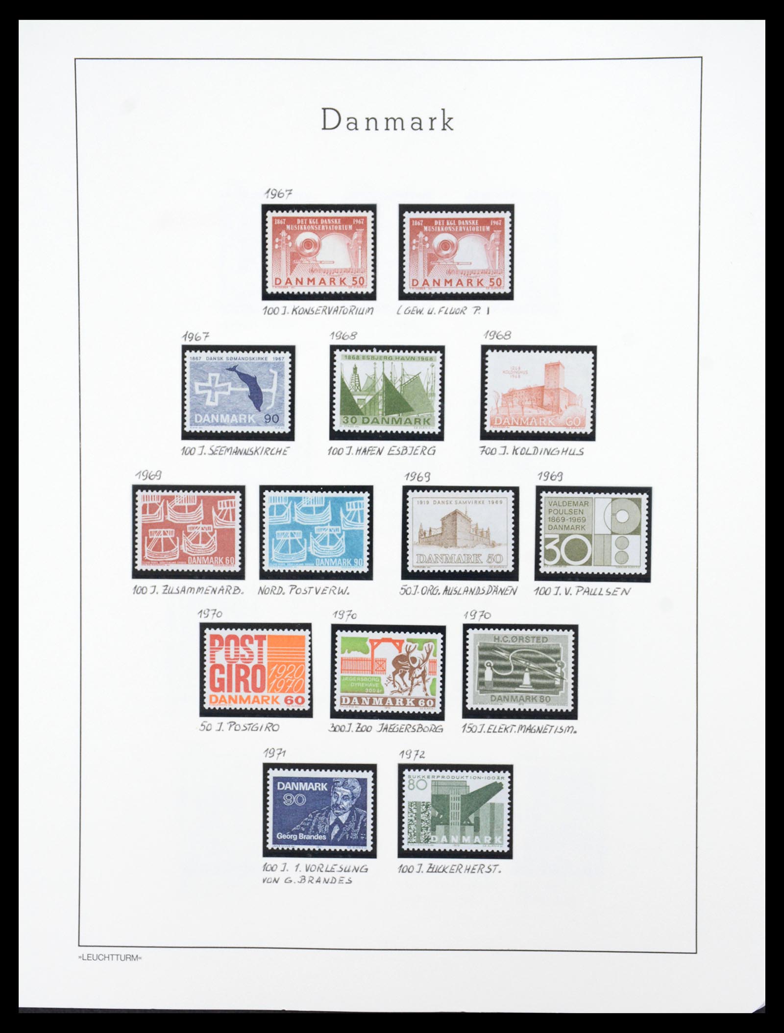 36612 102 - Stamp collection 36612 Denemarken 1851-1990.