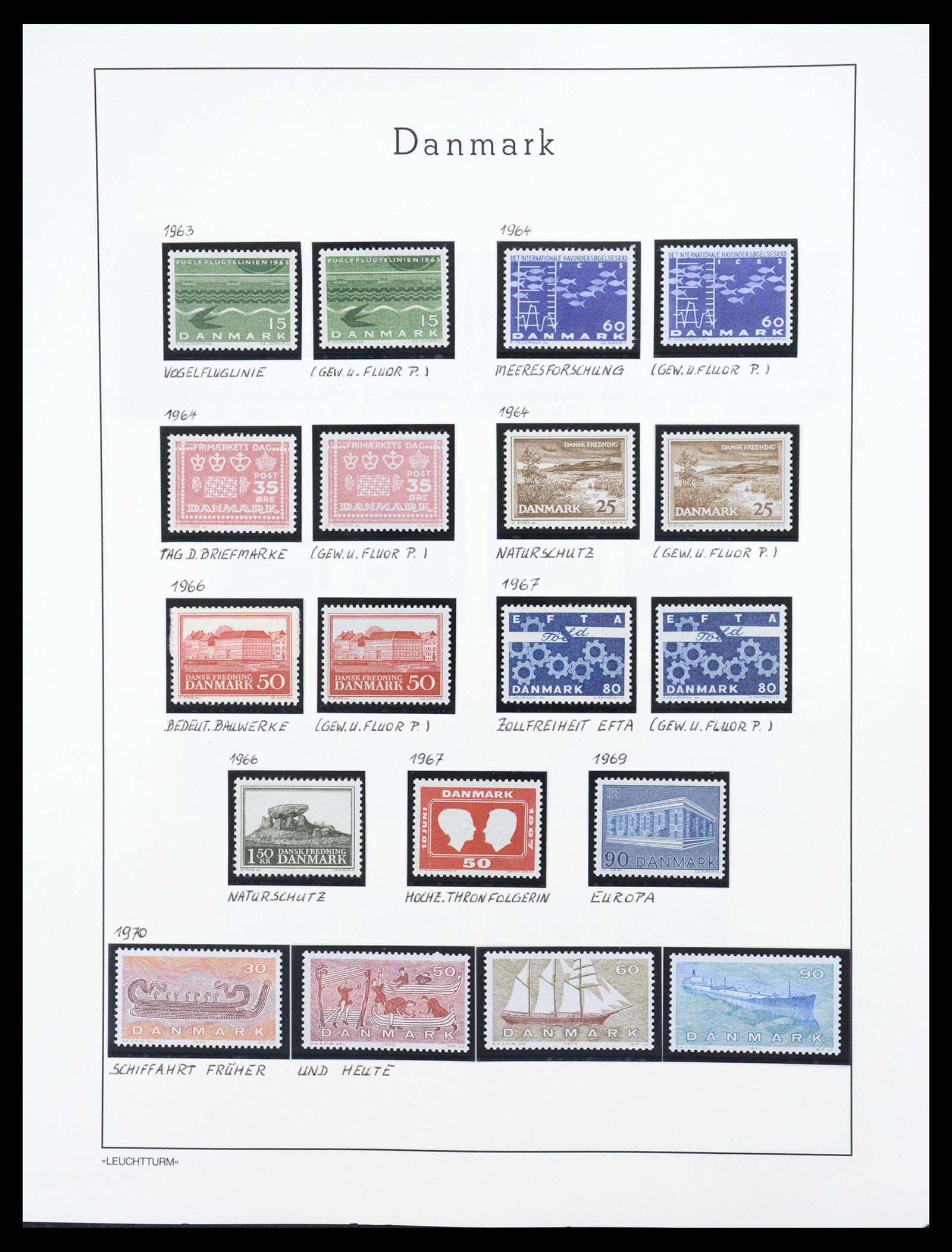 36612 105 - Stamp collection 36612 Denemarken 1851-1990.