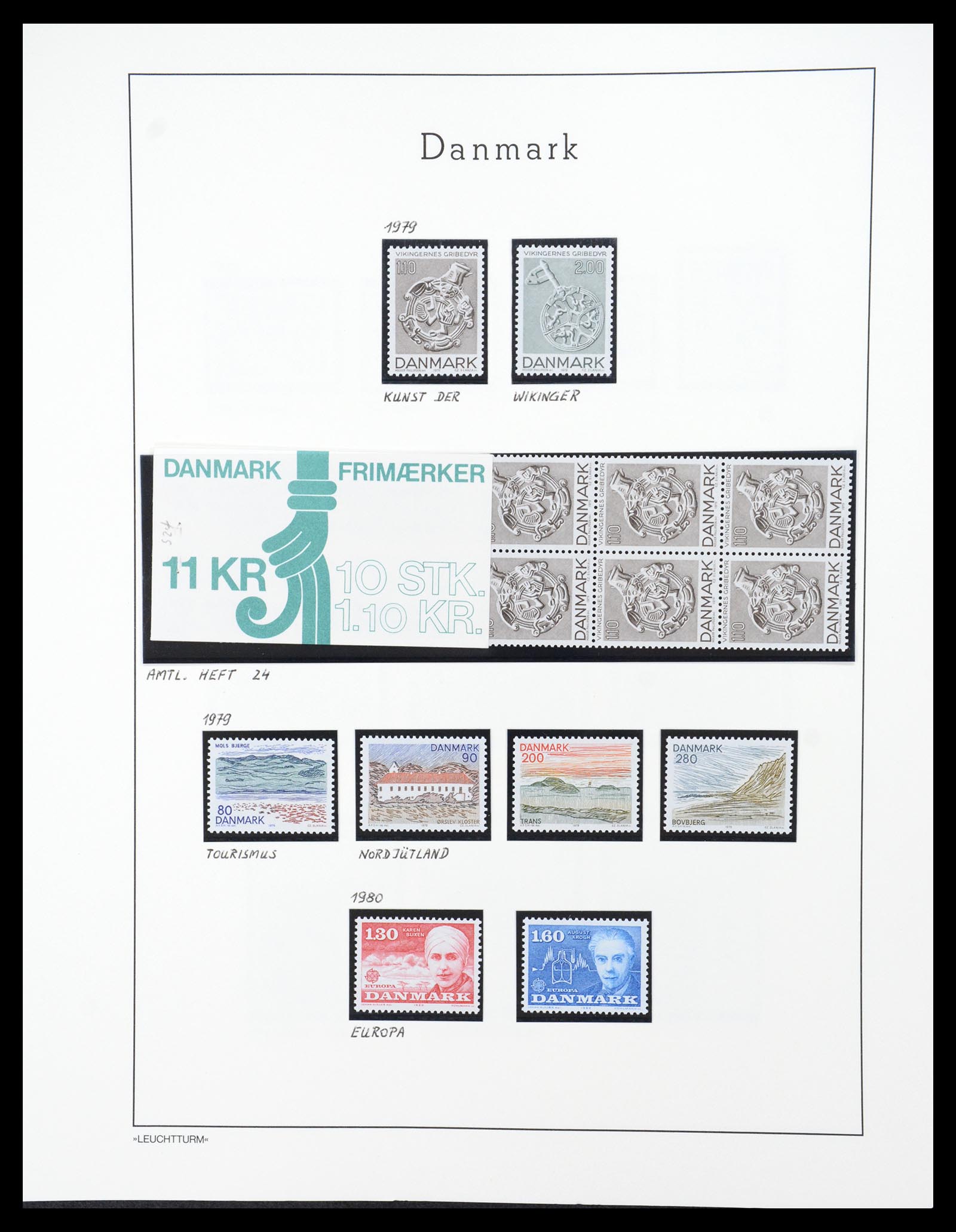36612 142 - Postzegelverzameling 36612 Denmark 1851-1990.