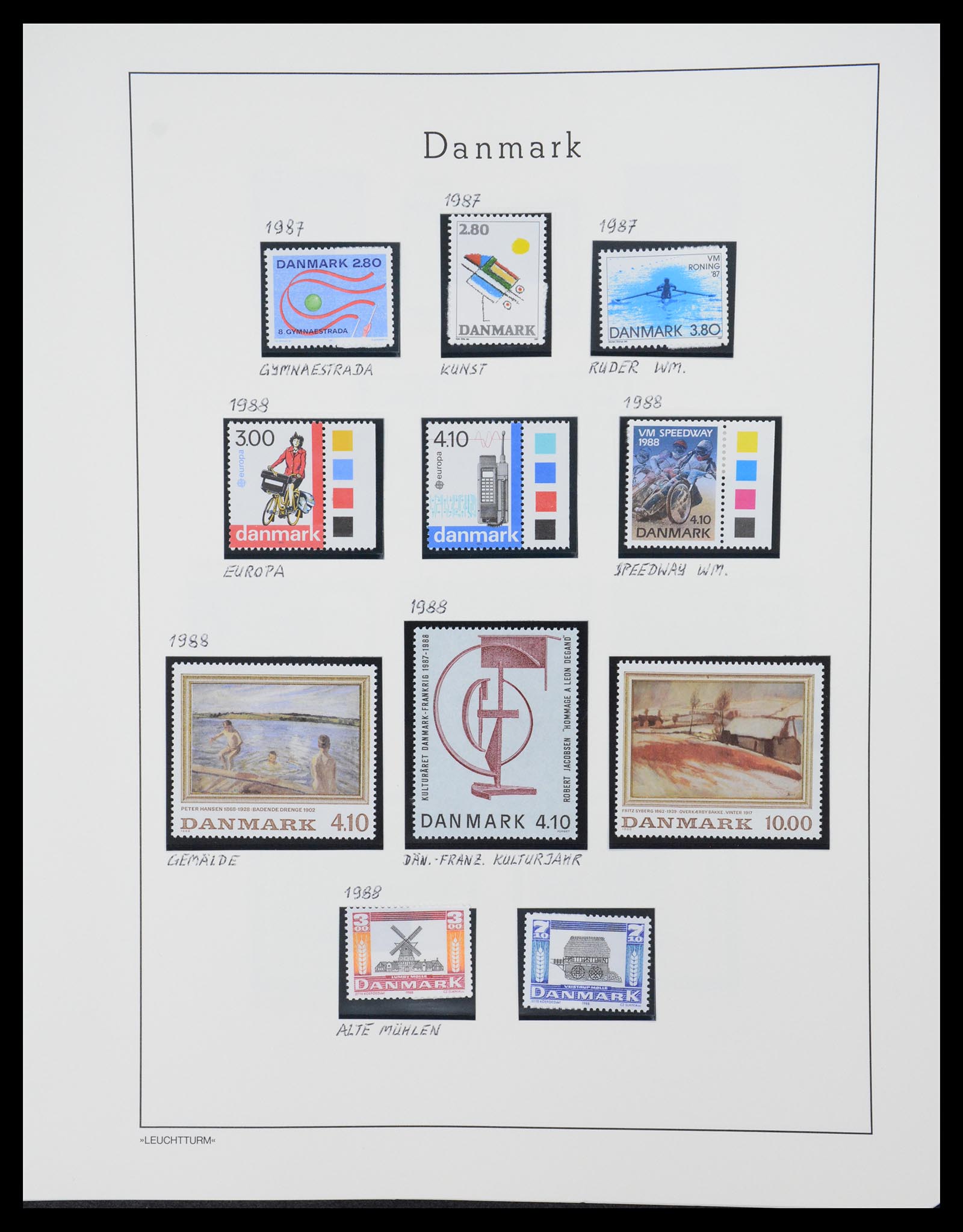 36612 150 - Postzegelverzameling 36612 Denmark 1851-1990.