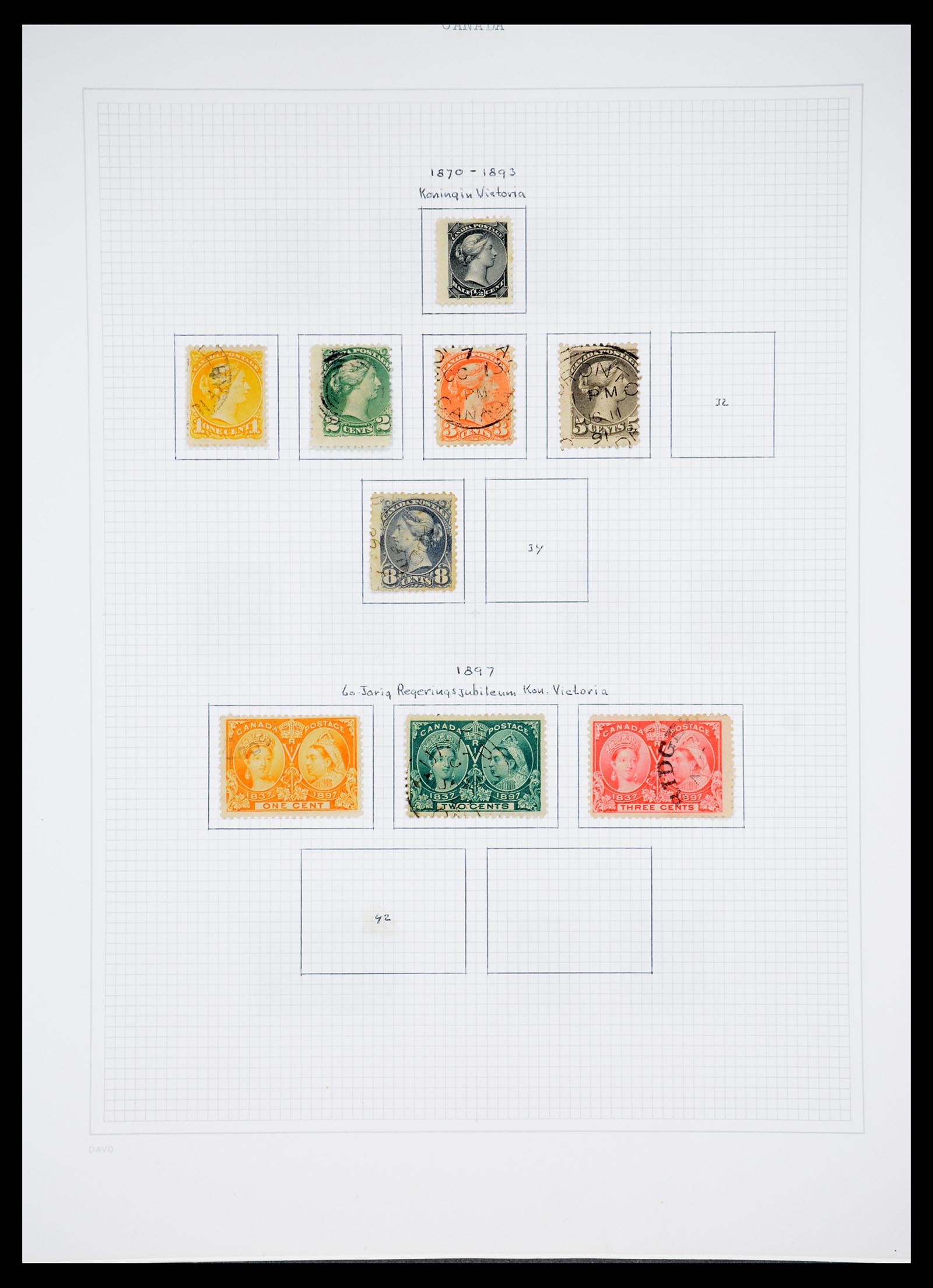 36614 001 - Postzegelverzameling 36614 Canada 1870-1984.
