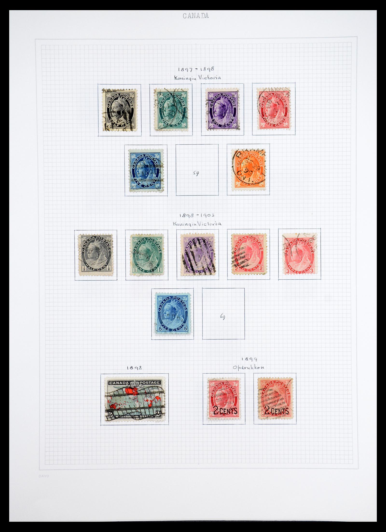 36614 002 - Postzegelverzameling 36614 Canada 1870-1984.