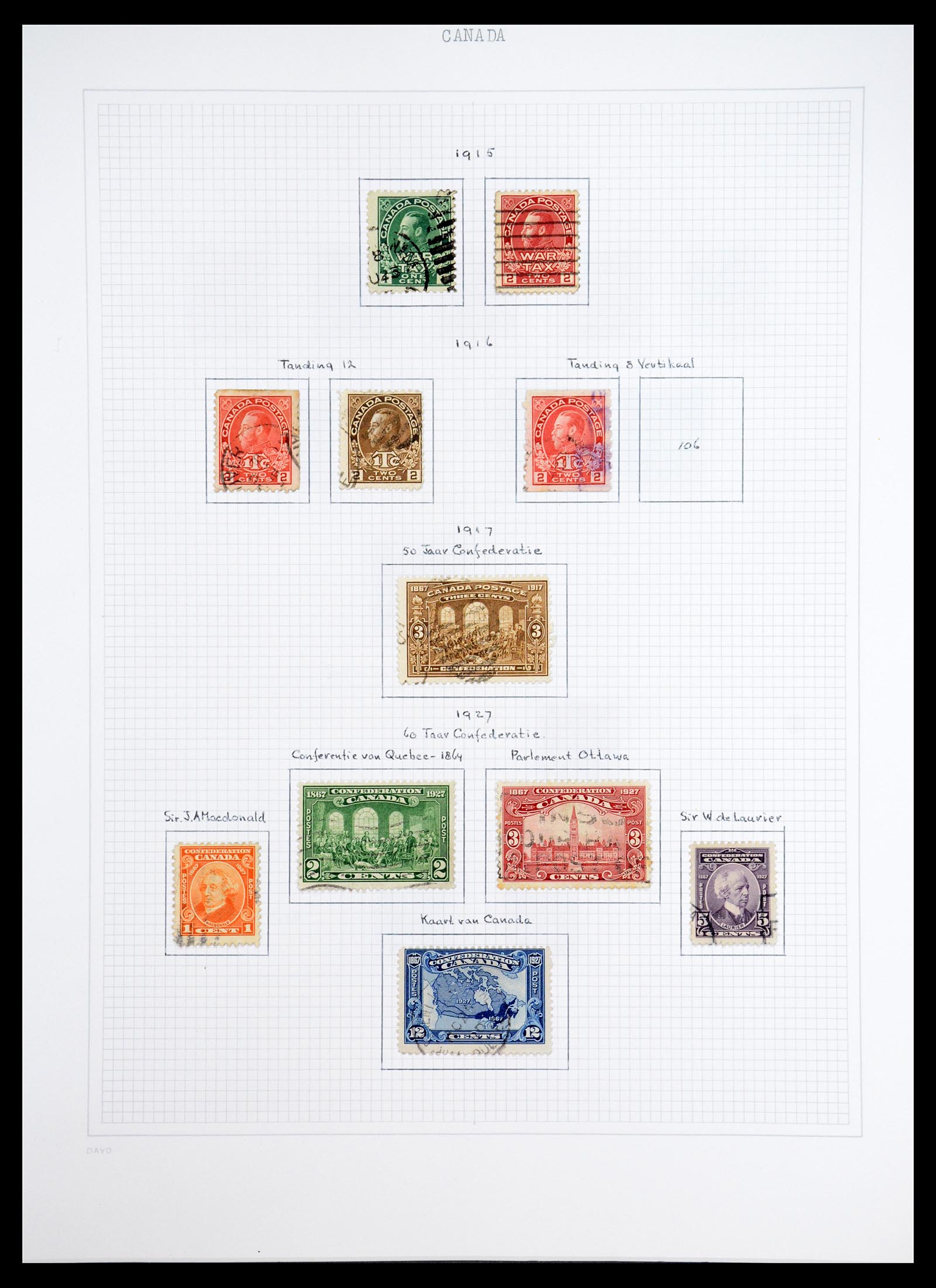 36614 004 - Postzegelverzameling 36614 Canada 1870-1984.