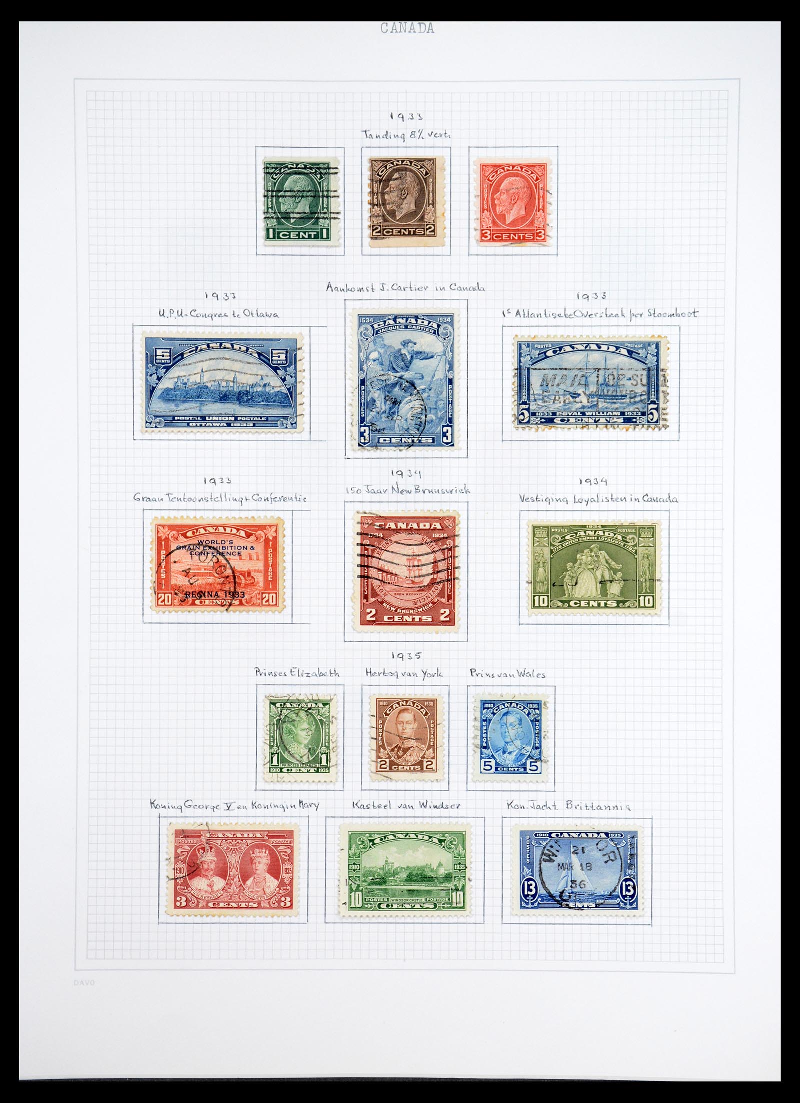 36614 009 - Postzegelverzameling 36614 Canada 1870-1984.