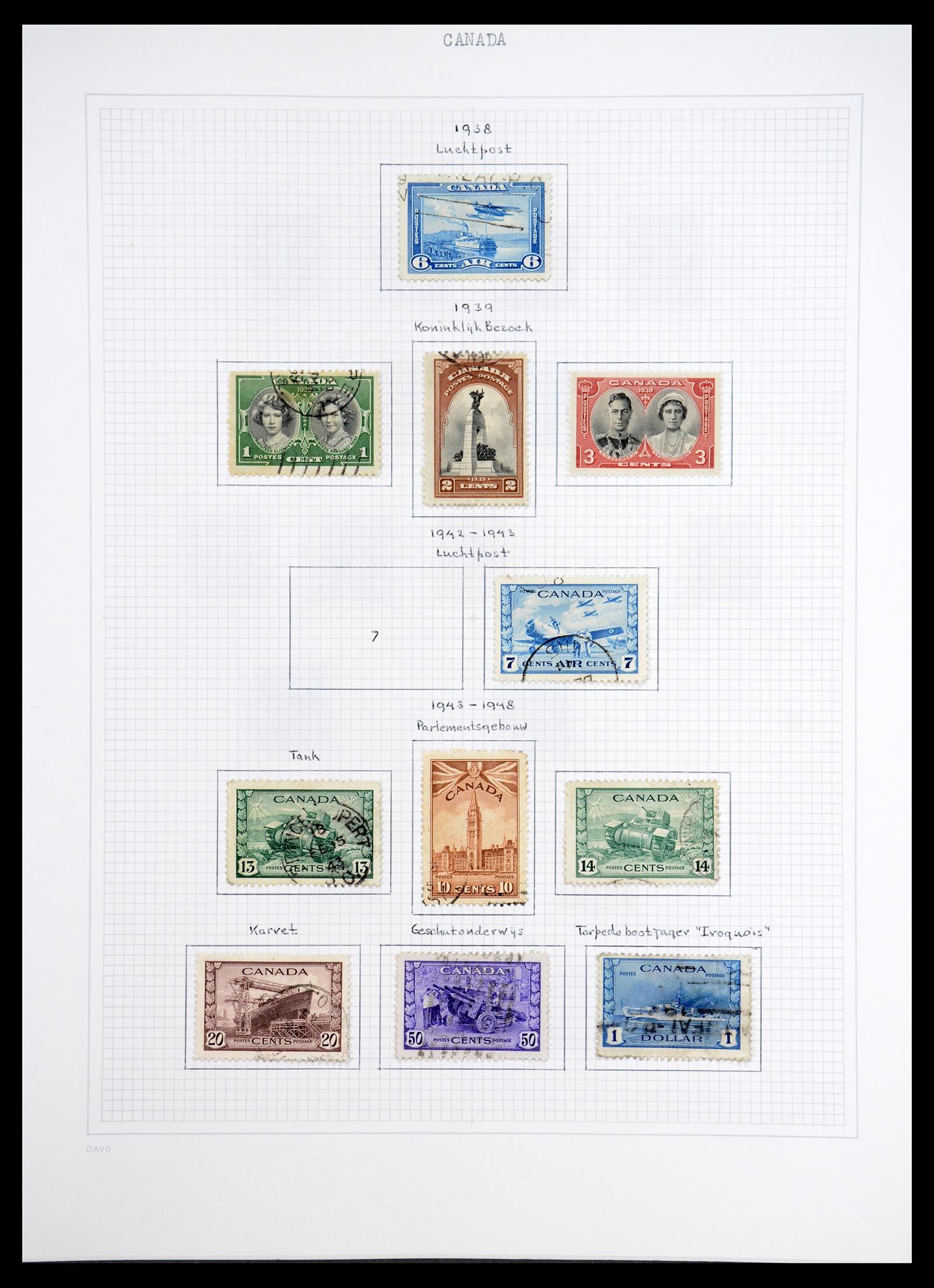 36614 012 - Stamp collection 36614 Canada 1870-1984.