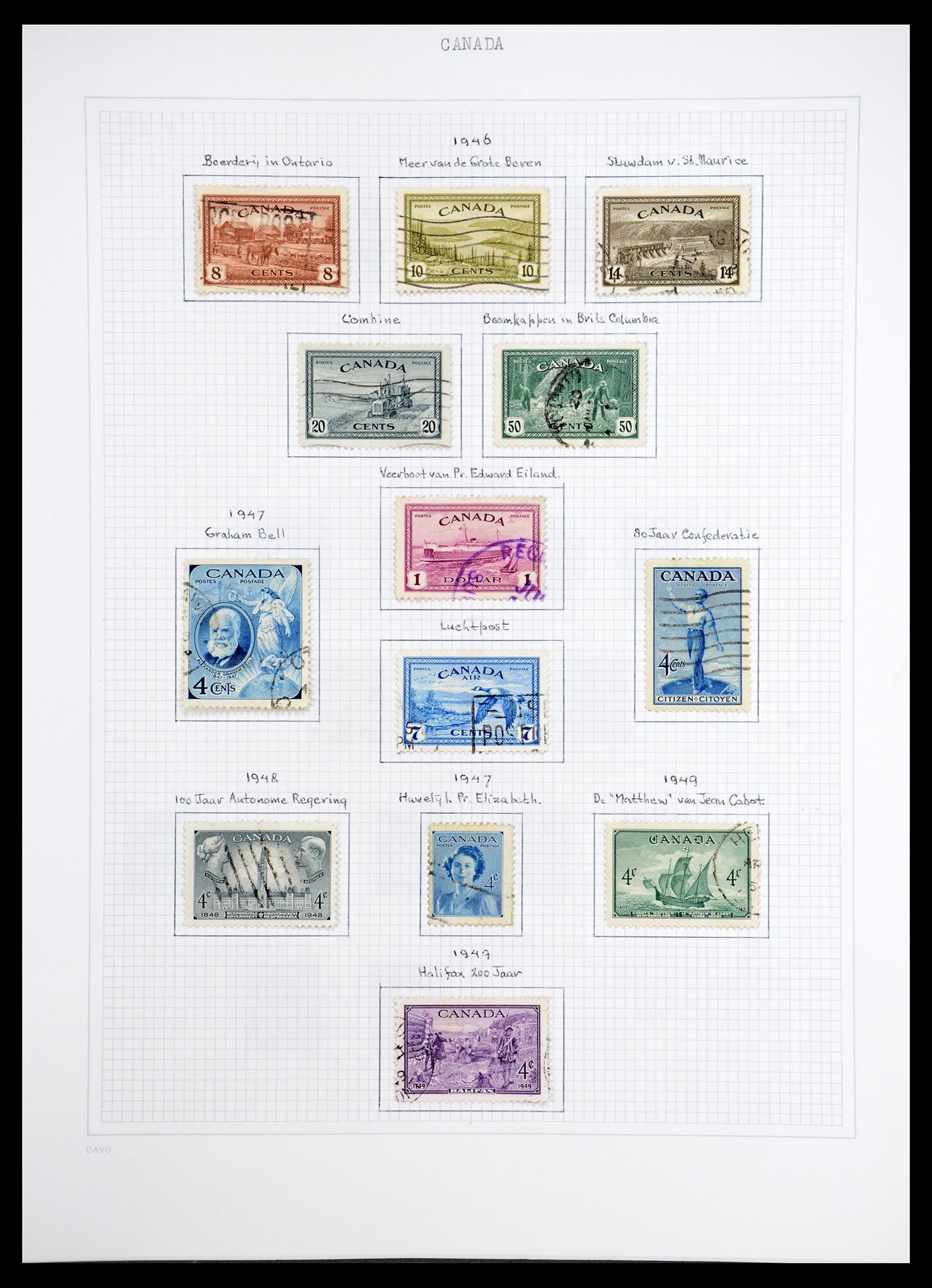 36614 014 - Stamp collection 36614 Canada 1870-1984.