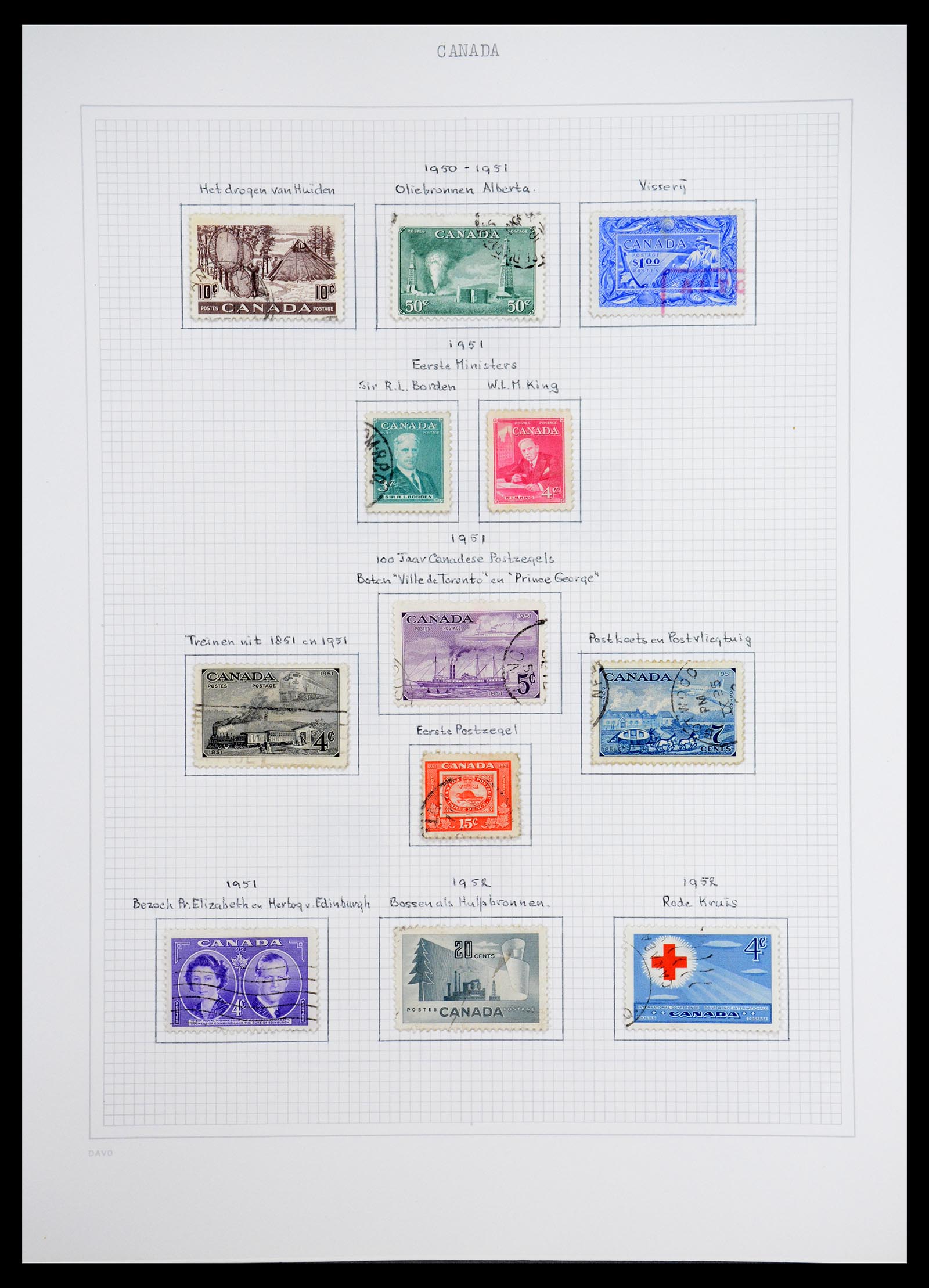 36614 016 - Postzegelverzameling 36614 Canada 1870-1984.