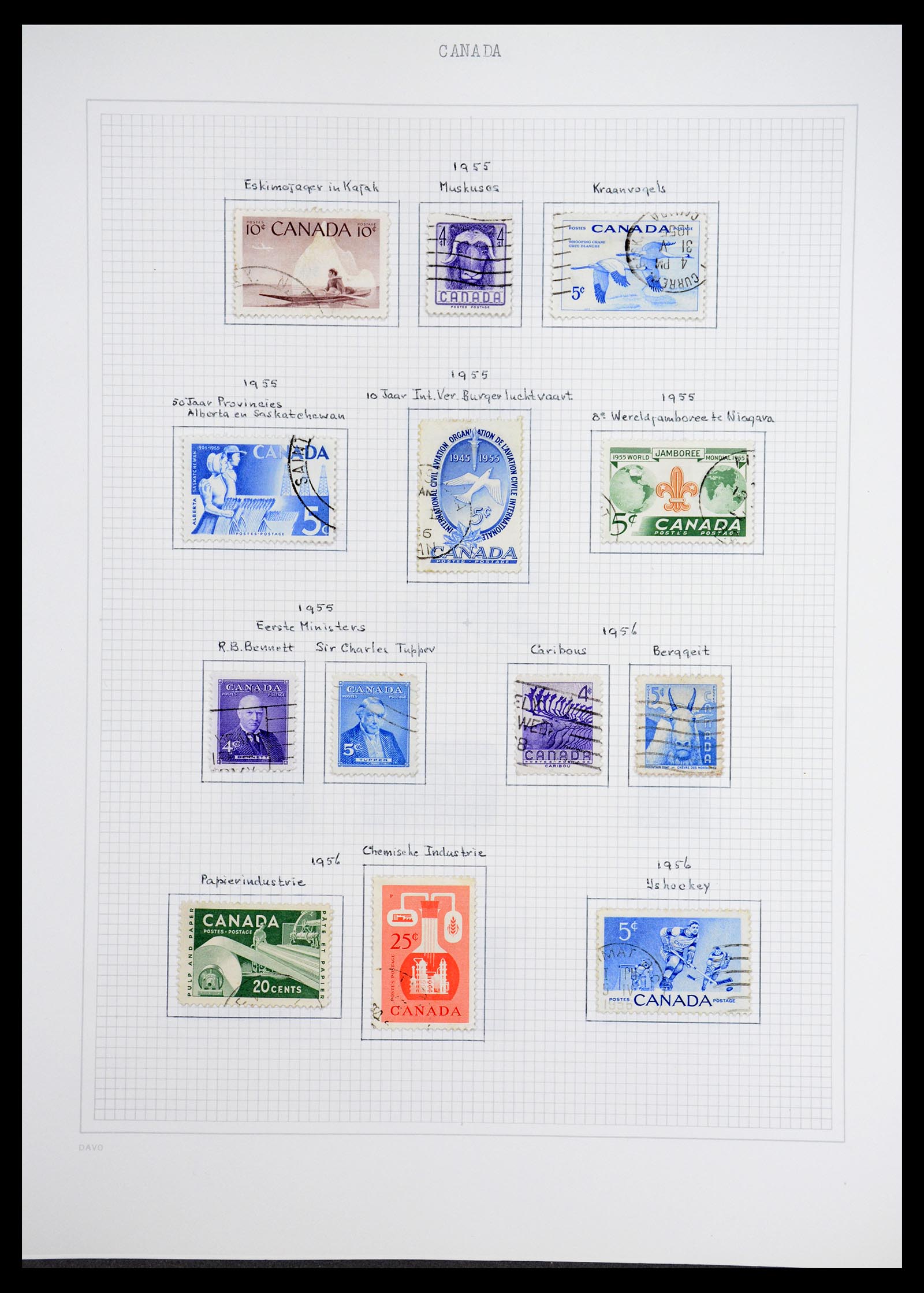36614 019 - Postzegelverzameling 36614 Canada 1870-1984.