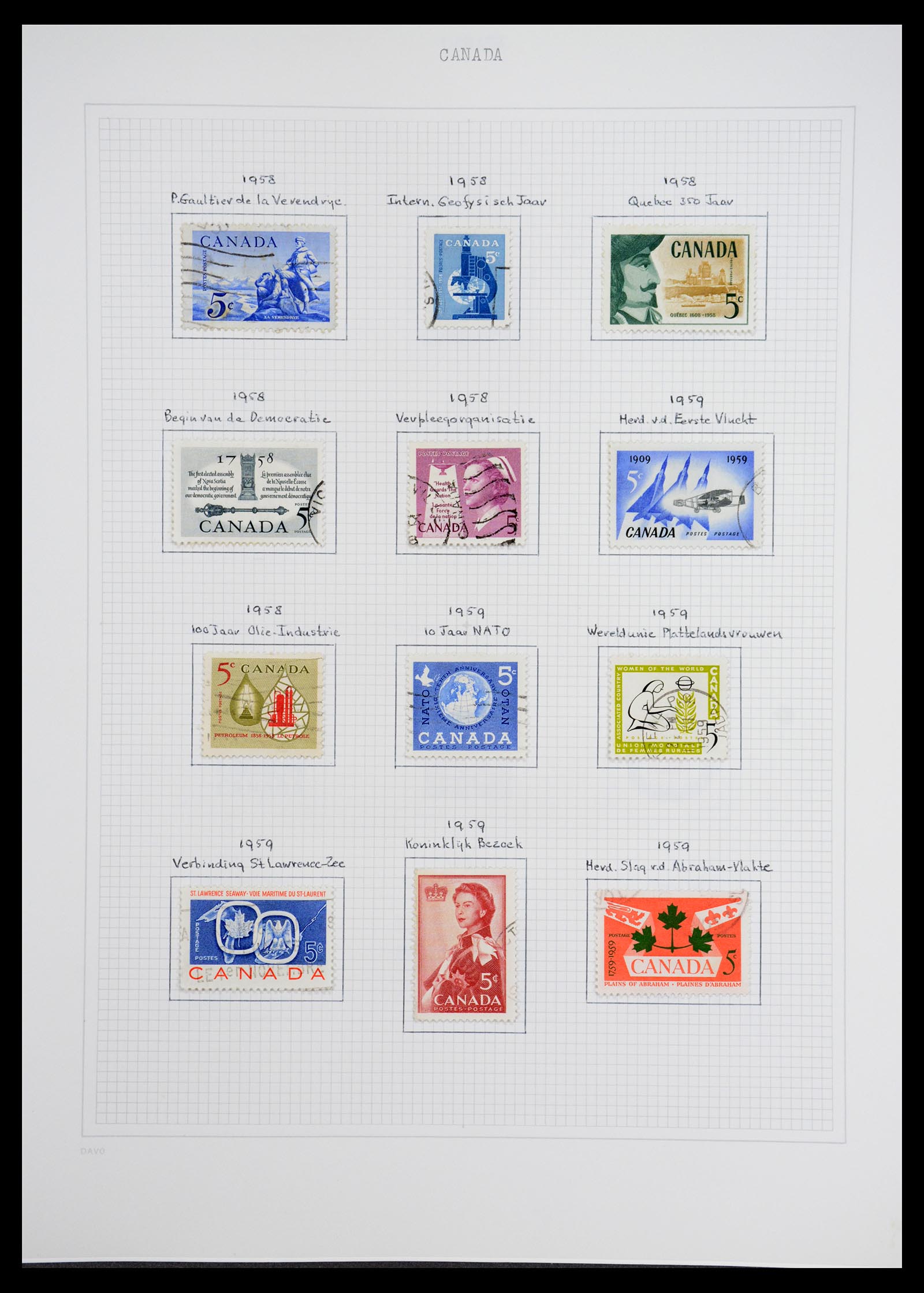 36614 021 - Postzegelverzameling 36614 Canada 1870-1984.