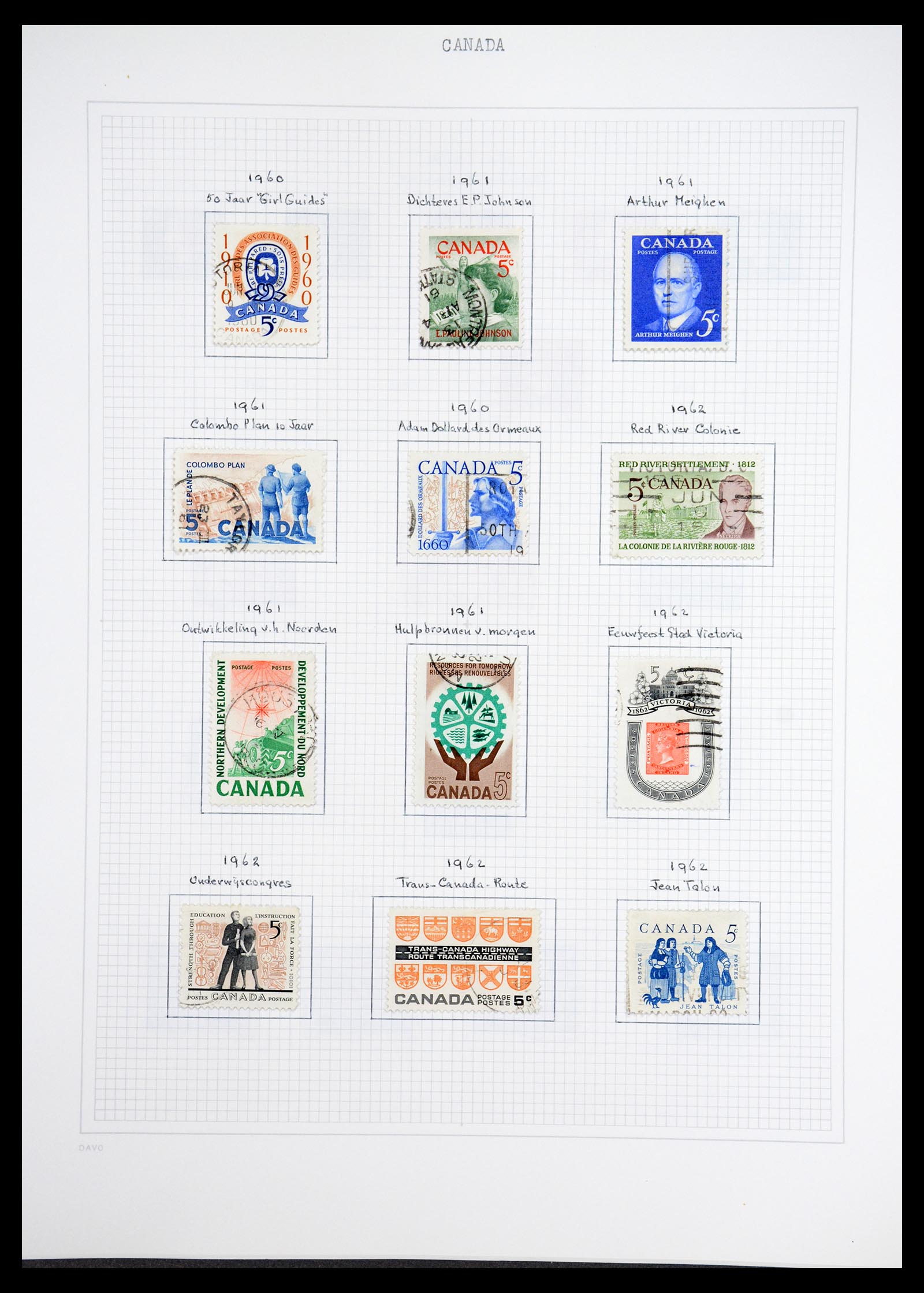 36614 022 - Postzegelverzameling 36614 Canada 1870-1984.
