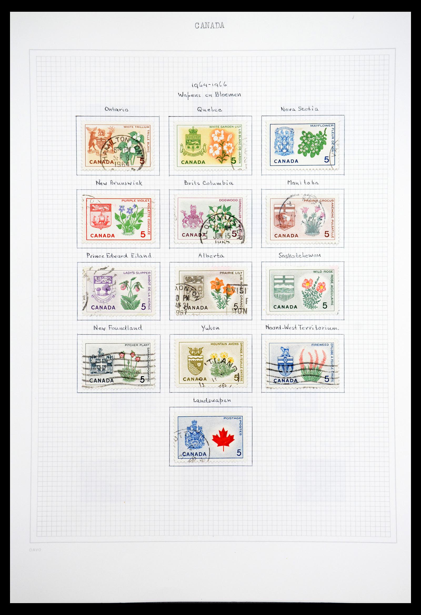 36614 024 - Postzegelverzameling 36614 Canada 1870-1984.