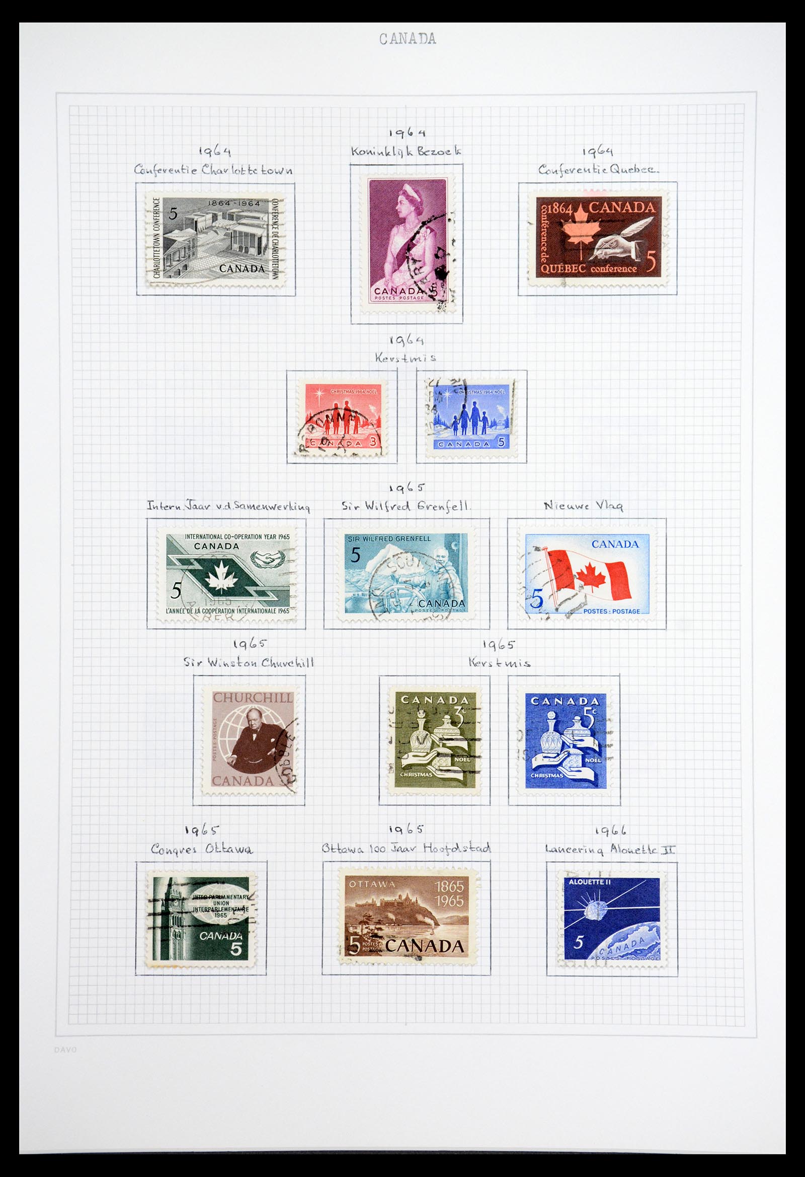 36614 025 - Postzegelverzameling 36614 Canada 1870-1984.