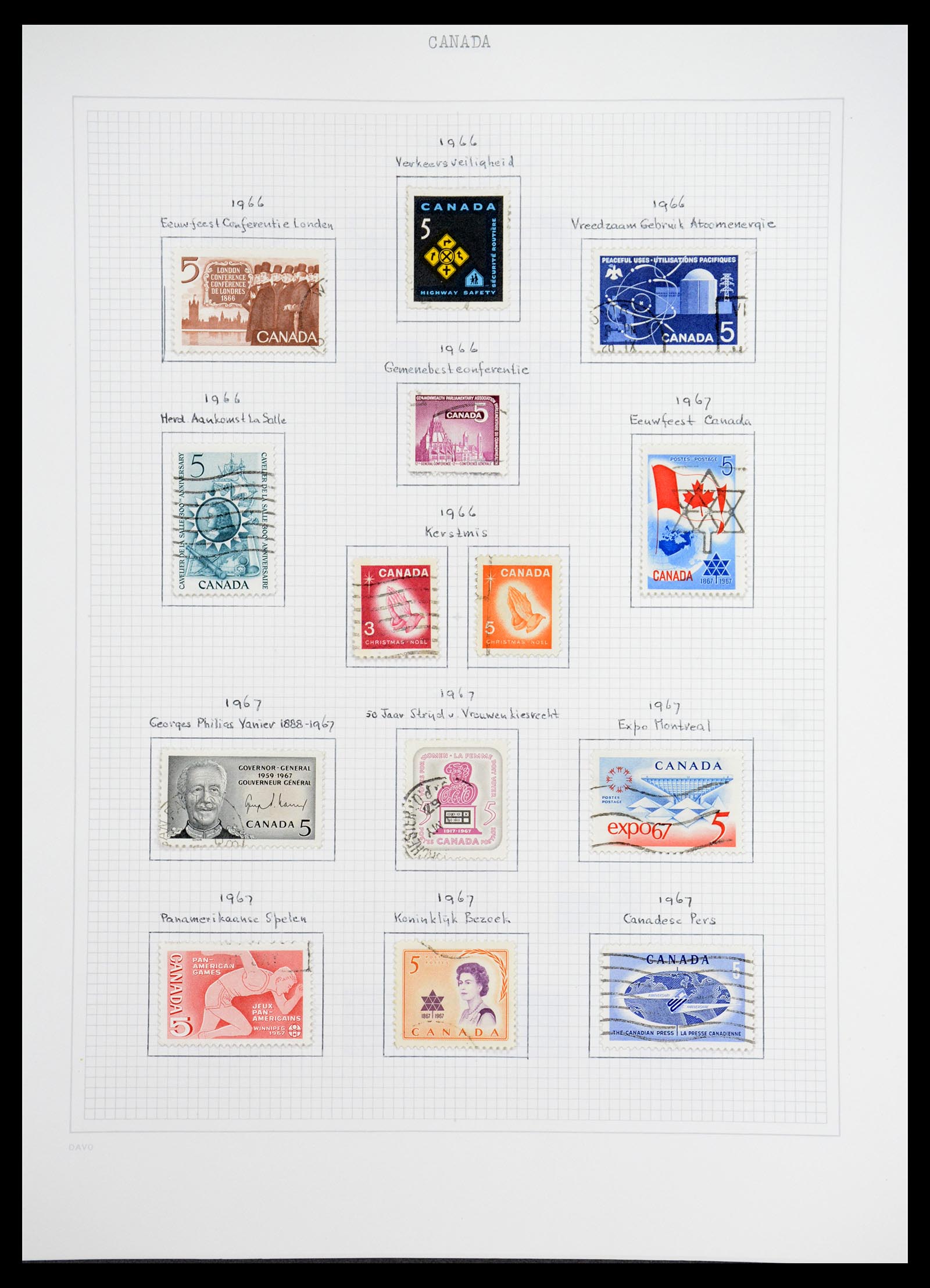36614 026 - Postzegelverzameling 36614 Canada 1870-1984.