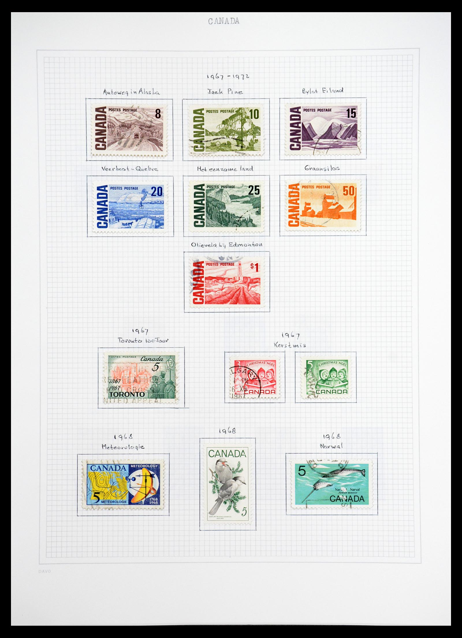 36614 028 - Postzegelverzameling 36614 Canada 1870-1984.