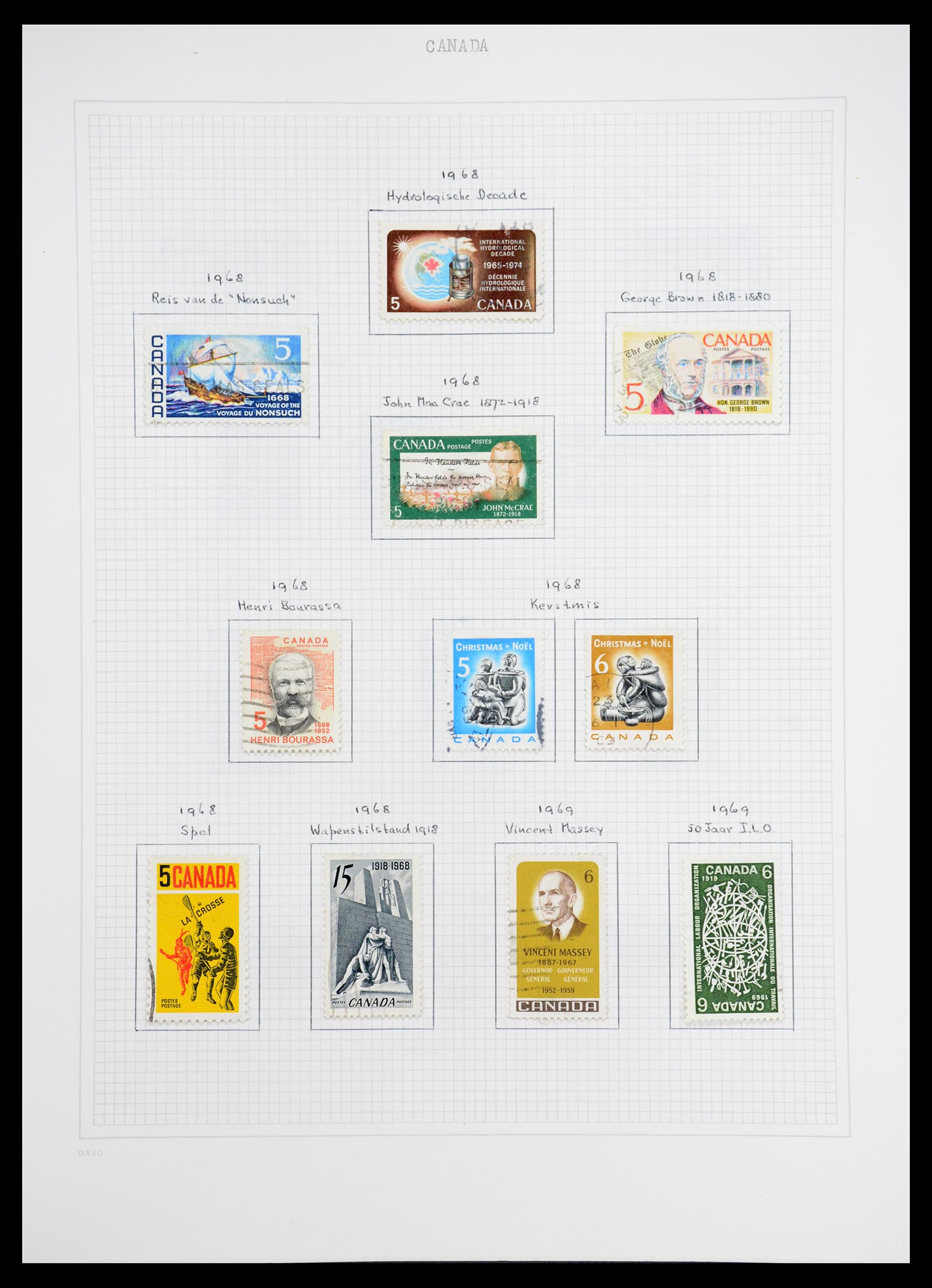 36614 029 - Postzegelverzameling 36614 Canada 1870-1984.