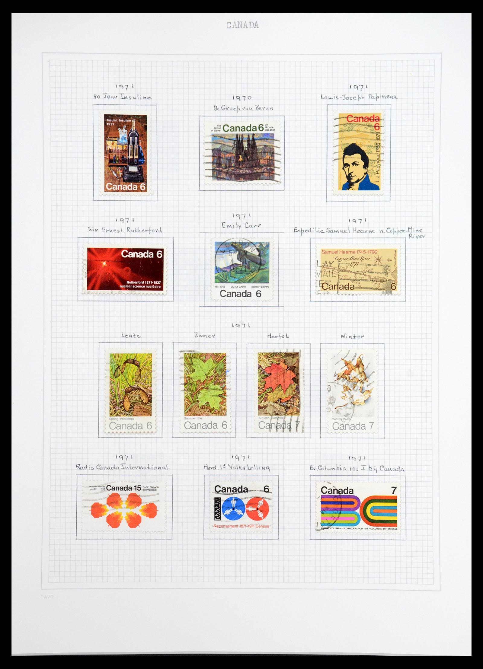 36614 033 - Postzegelverzameling 36614 Canada 1870-1984.
