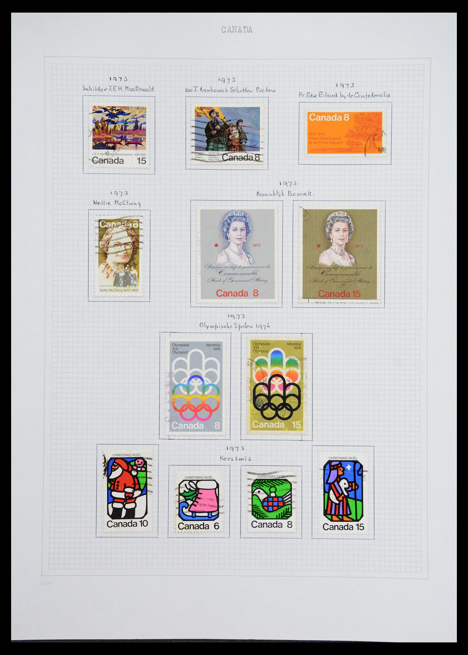 36614 037 - Postzegelverzameling 36614 Canada 1870-1984.