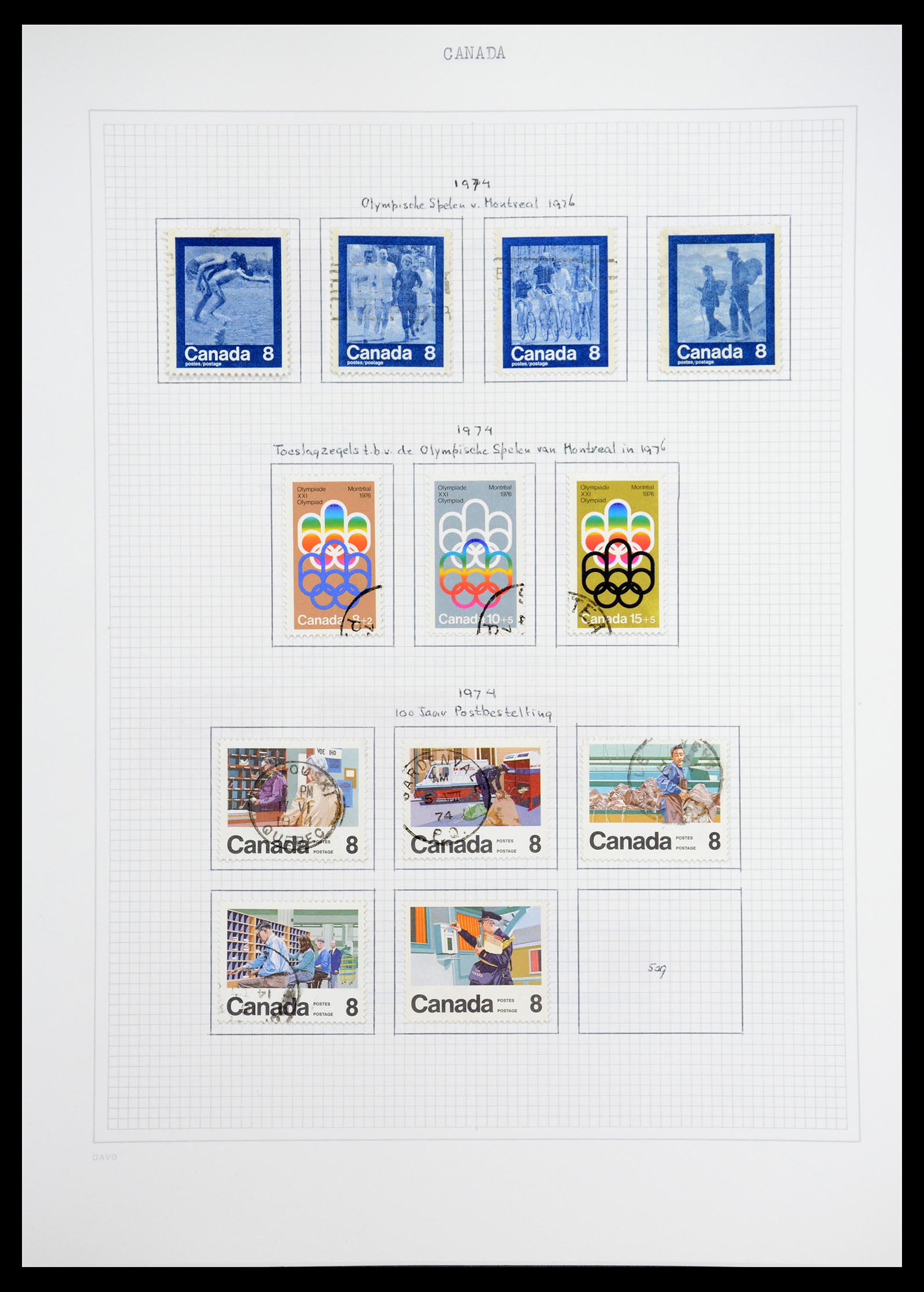 36614 039 - Postzegelverzameling 36614 Canada 1870-1984.