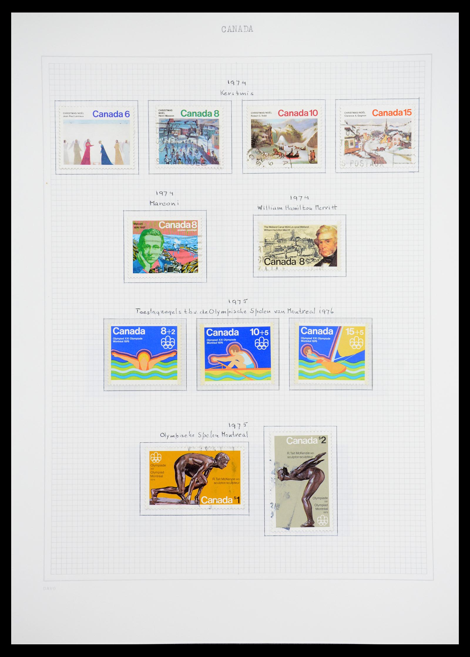 36614 041 - Postzegelverzameling 36614 Canada 1870-1984.