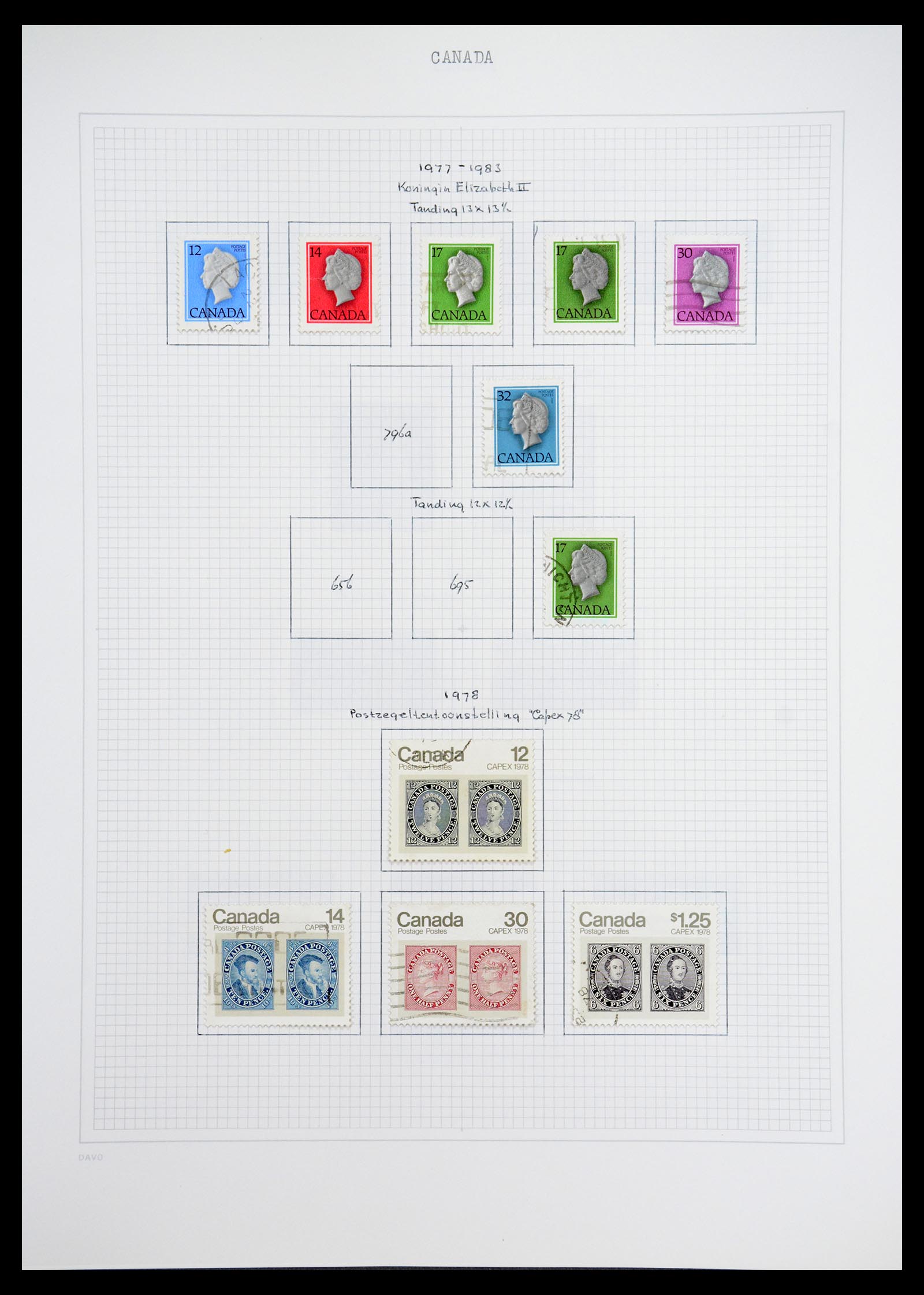 36614 051 - Postzegelverzameling 36614 Canada 1870-1984.