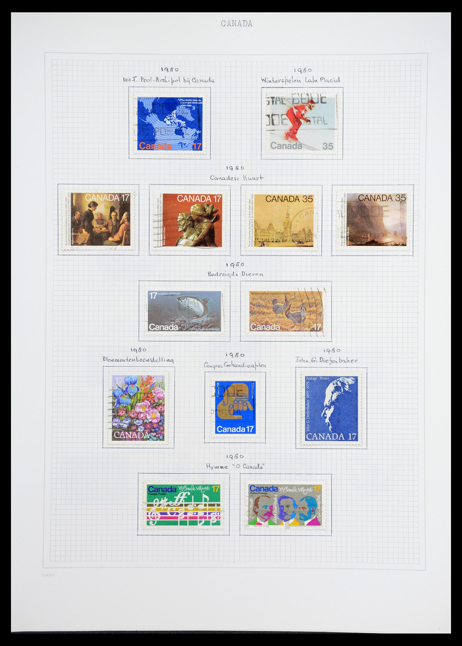 36614 058 - Postzegelverzameling 36614 Canada 1870-1984.