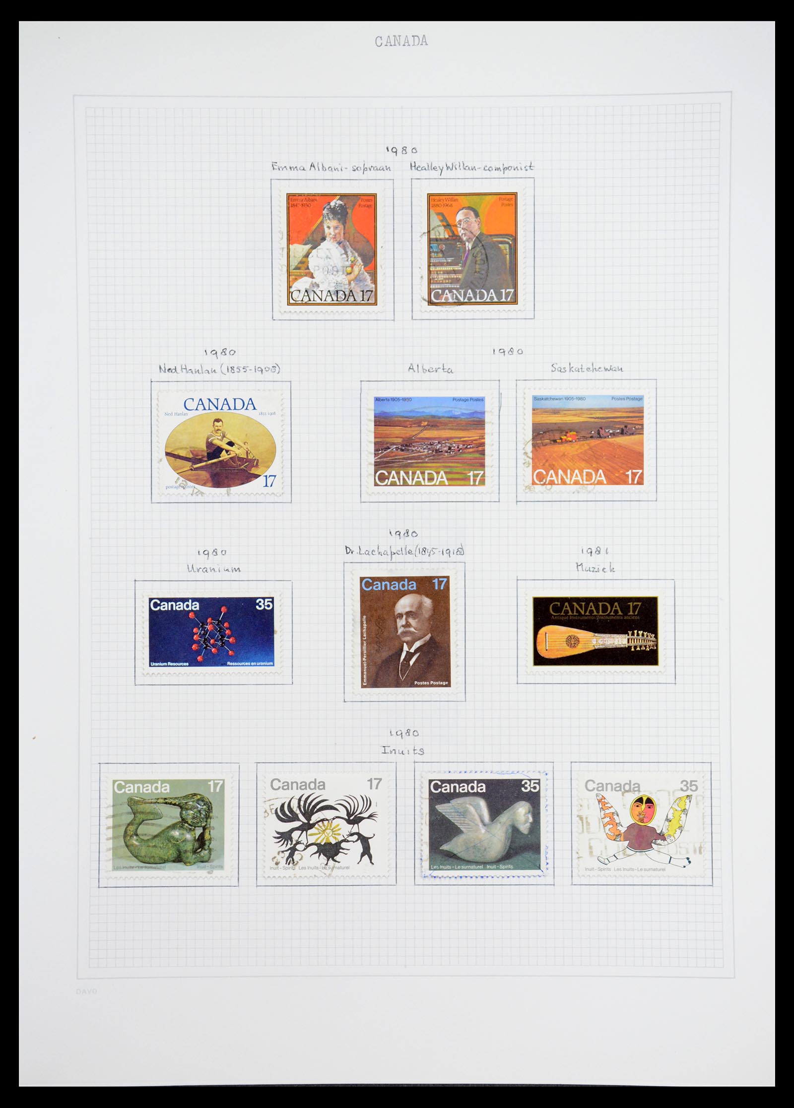 36614 059 - Postzegelverzameling 36614 Canada 1870-1984.