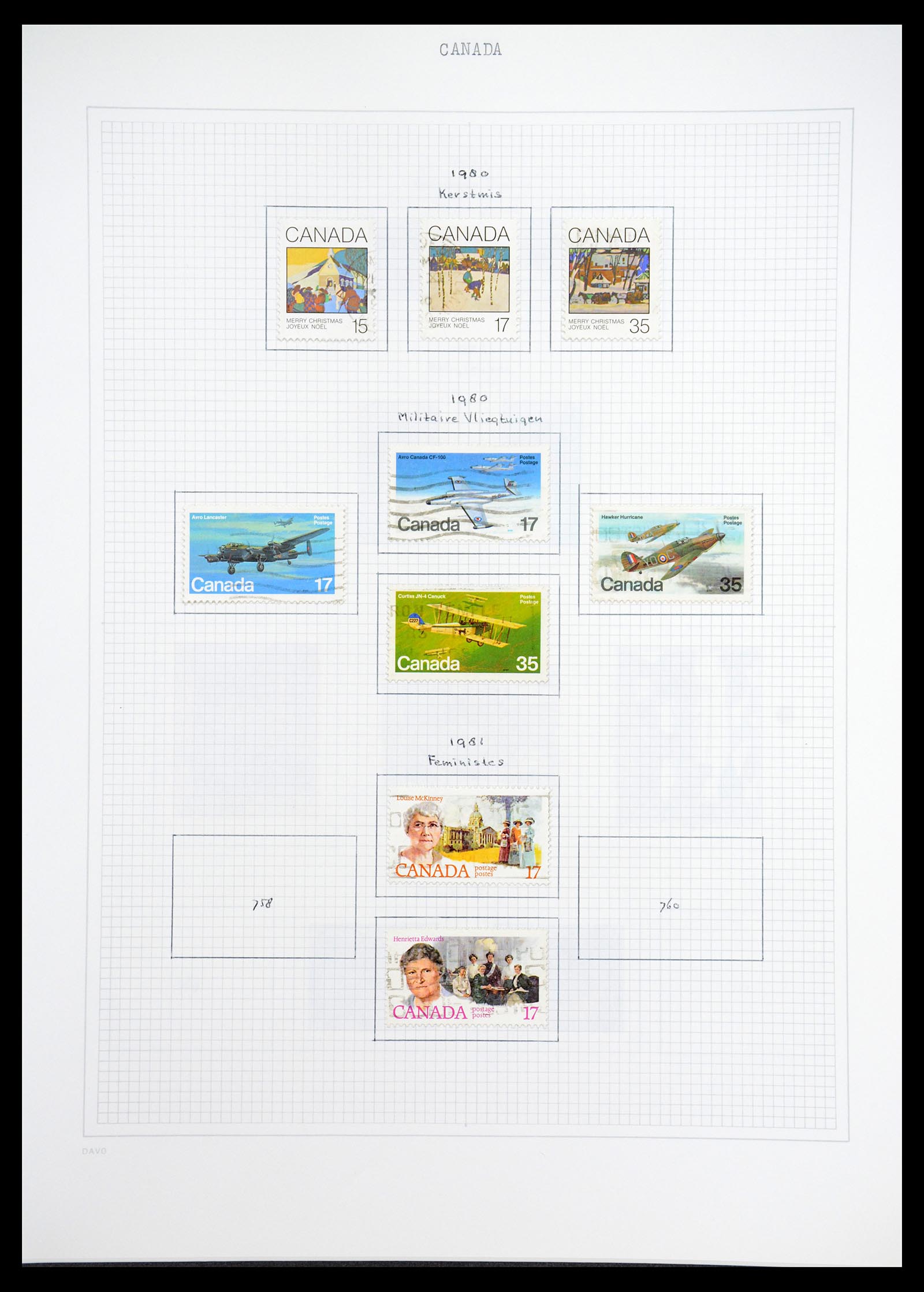 36614 060 - Postzegelverzameling 36614 Canada 1870-1984.