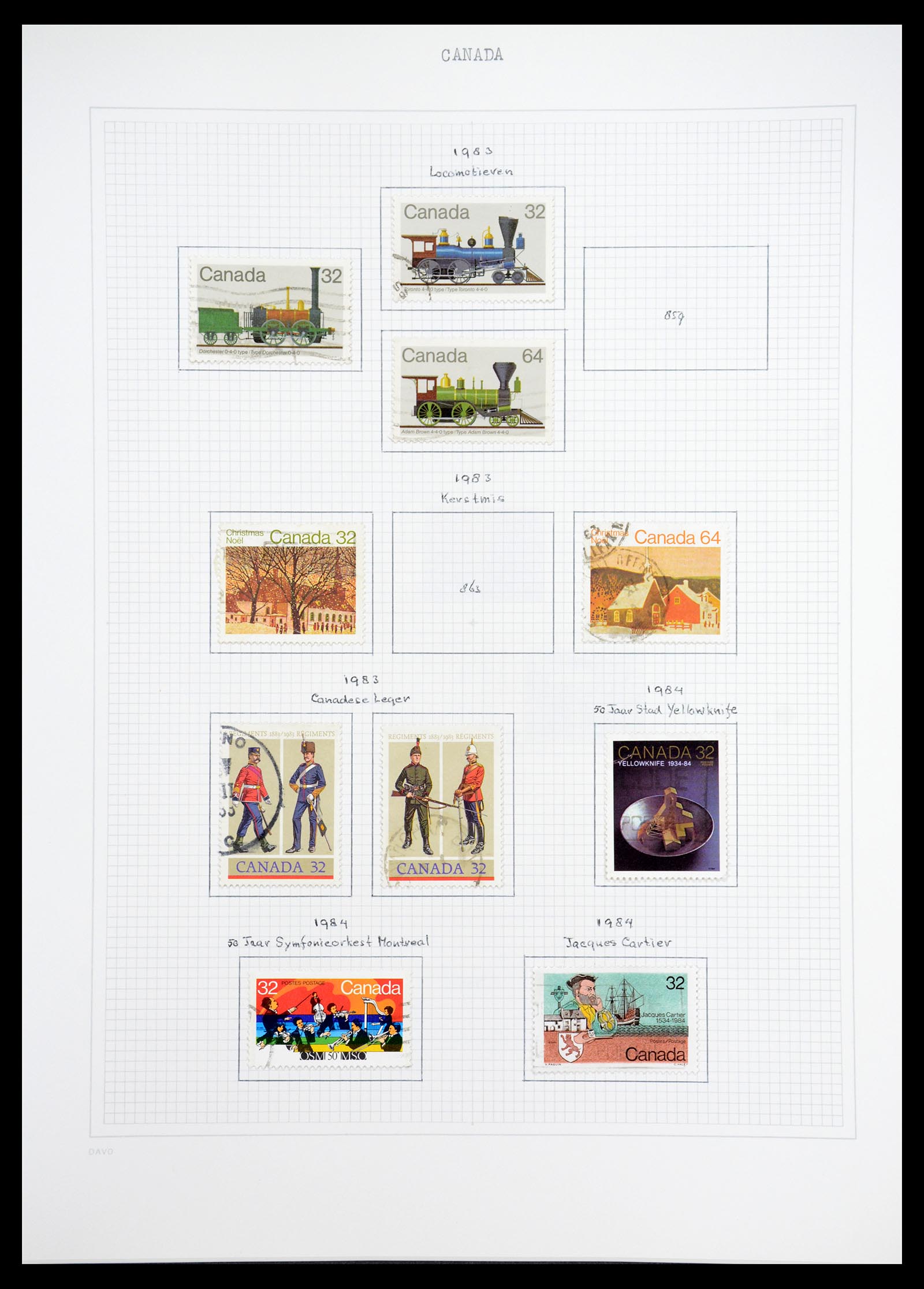 36614 069 - Postzegelverzameling 36614 Canada 1870-1984.
