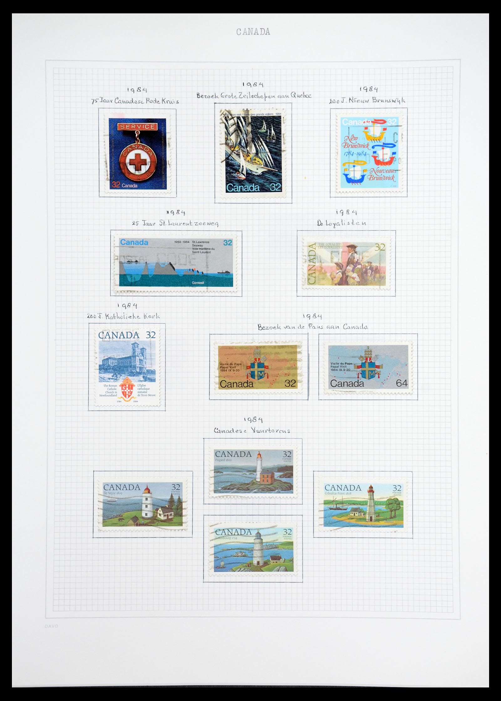 36614 071 - Postzegelverzameling 36614 Canada 1870-1984.