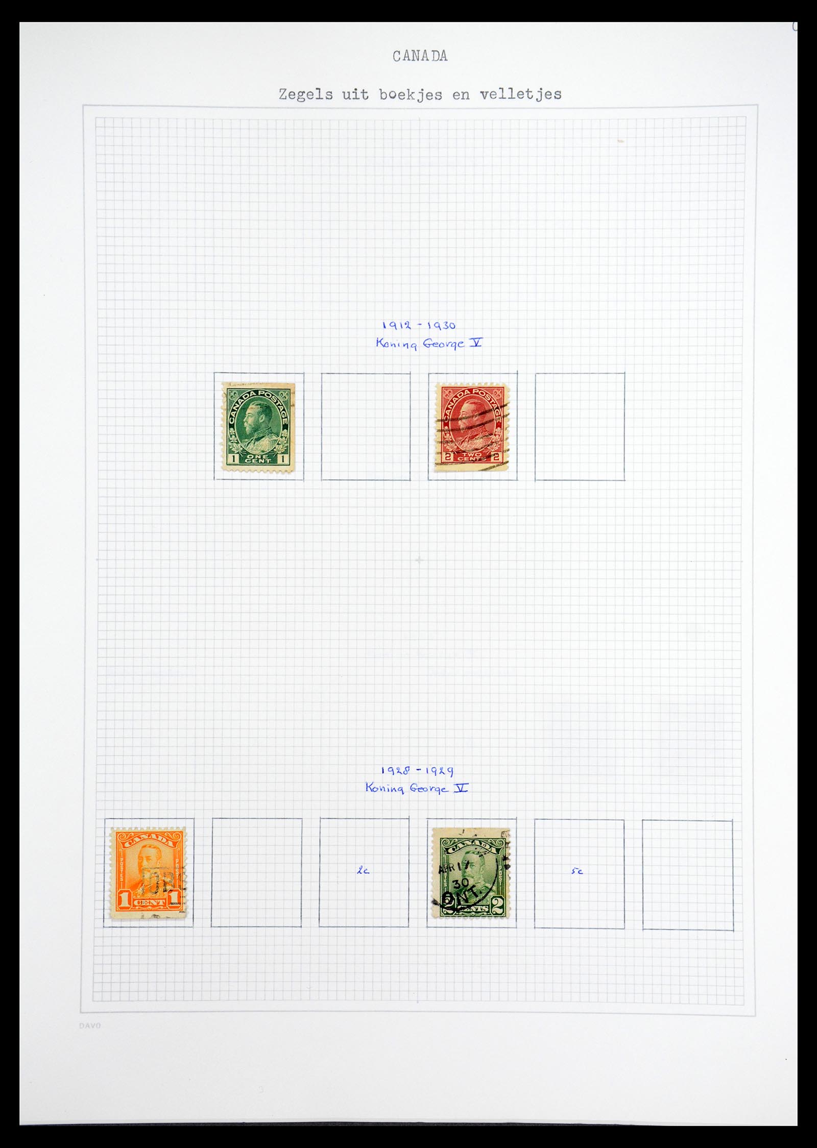 36614 073 - Postzegelverzameling 36614 Canada 1870-1984.