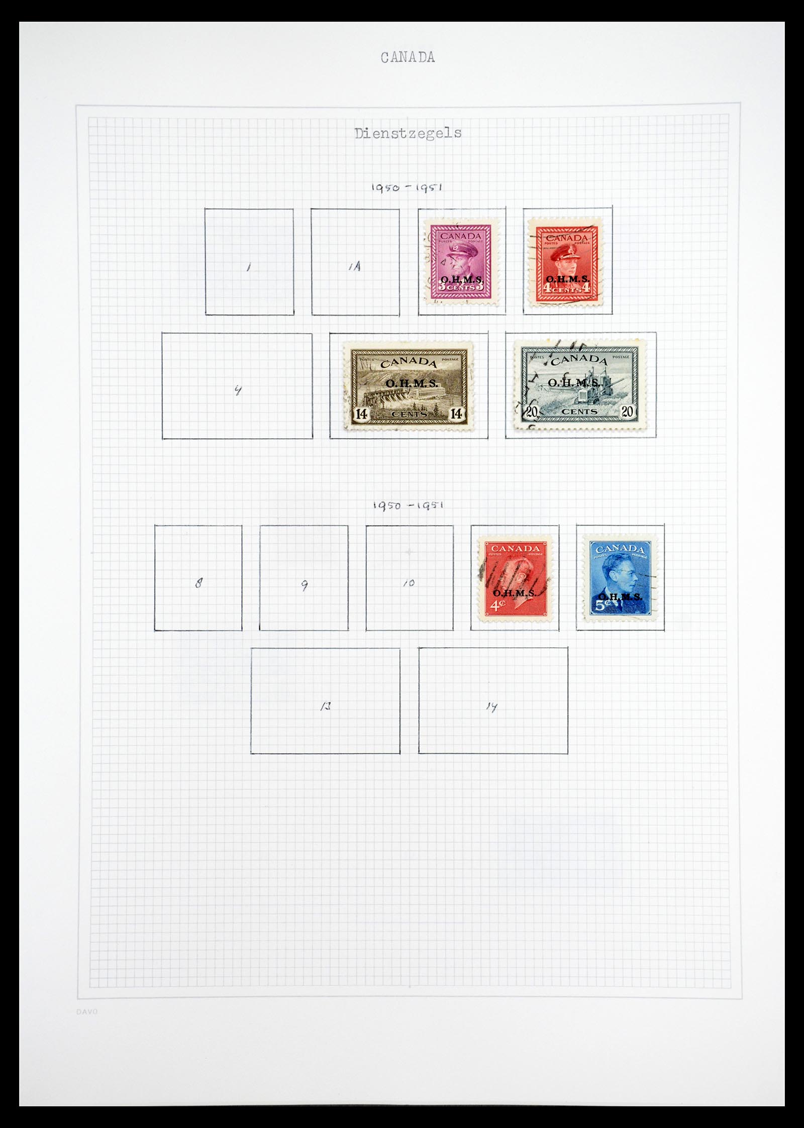 36614 090 - Postzegelverzameling 36614 Canada 1870-1984.