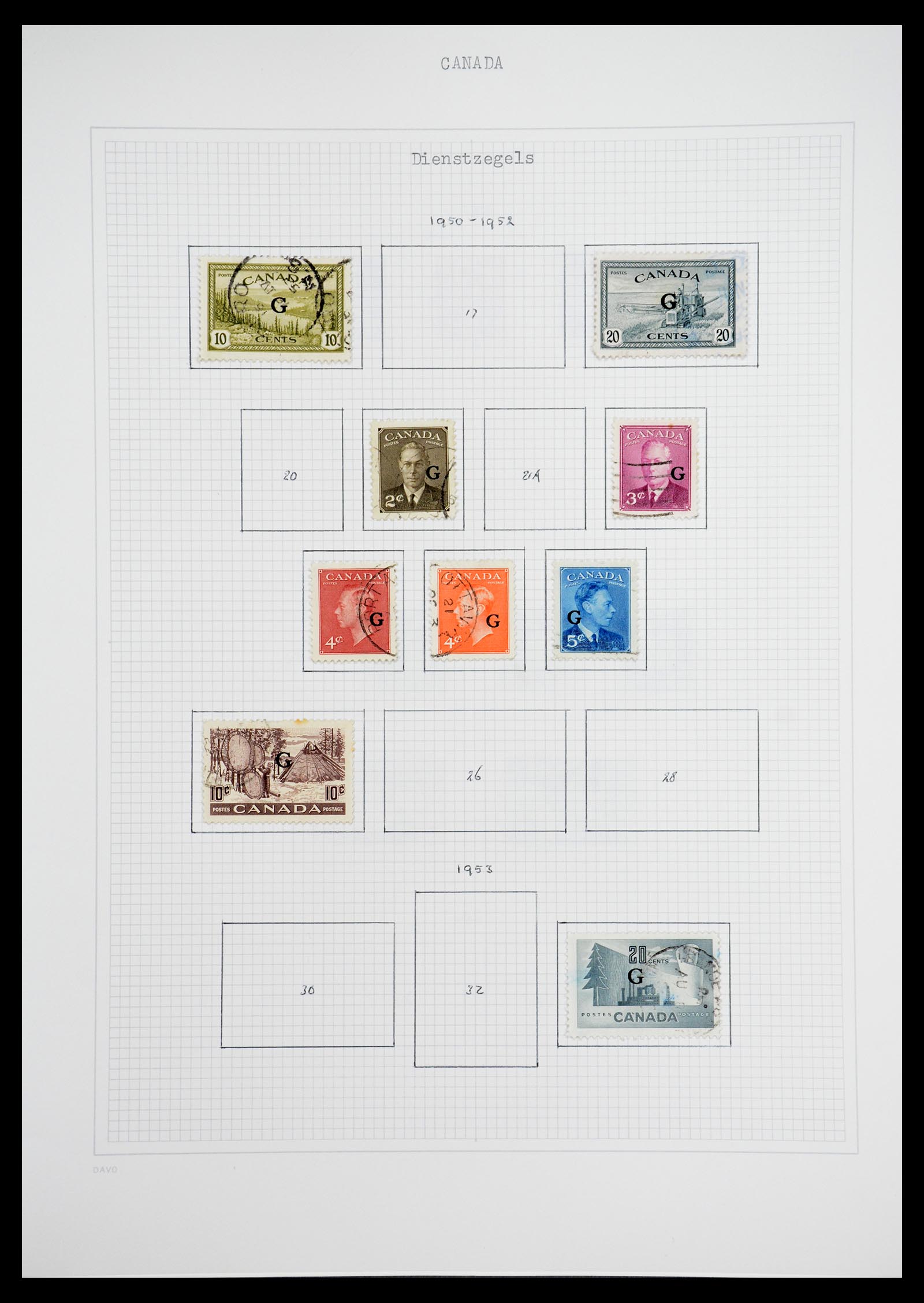 36614 091 - Postzegelverzameling 36614 Canada 1870-1984.