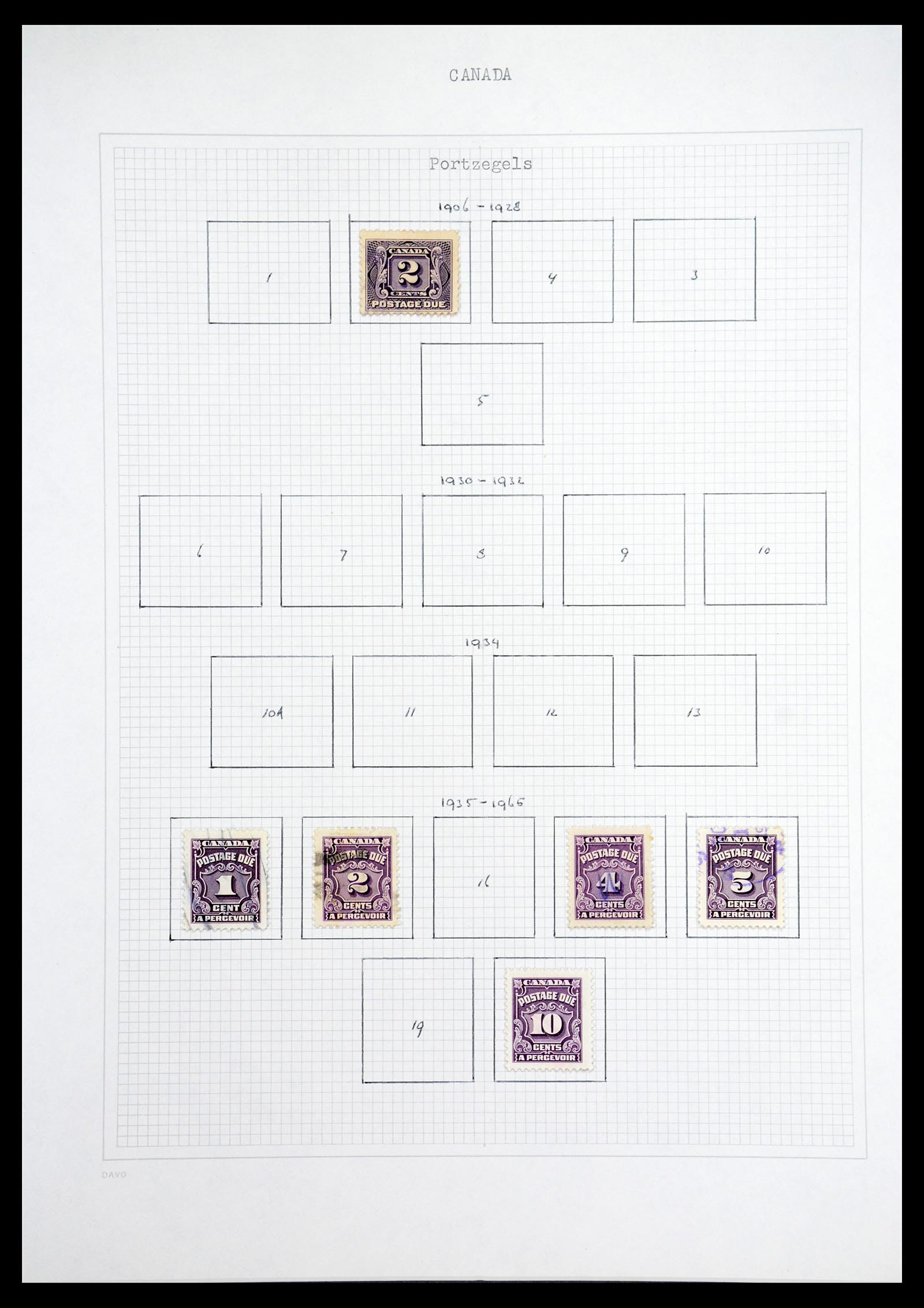 36614 093 - Postzegelverzameling 36614 Canada 1870-1984.