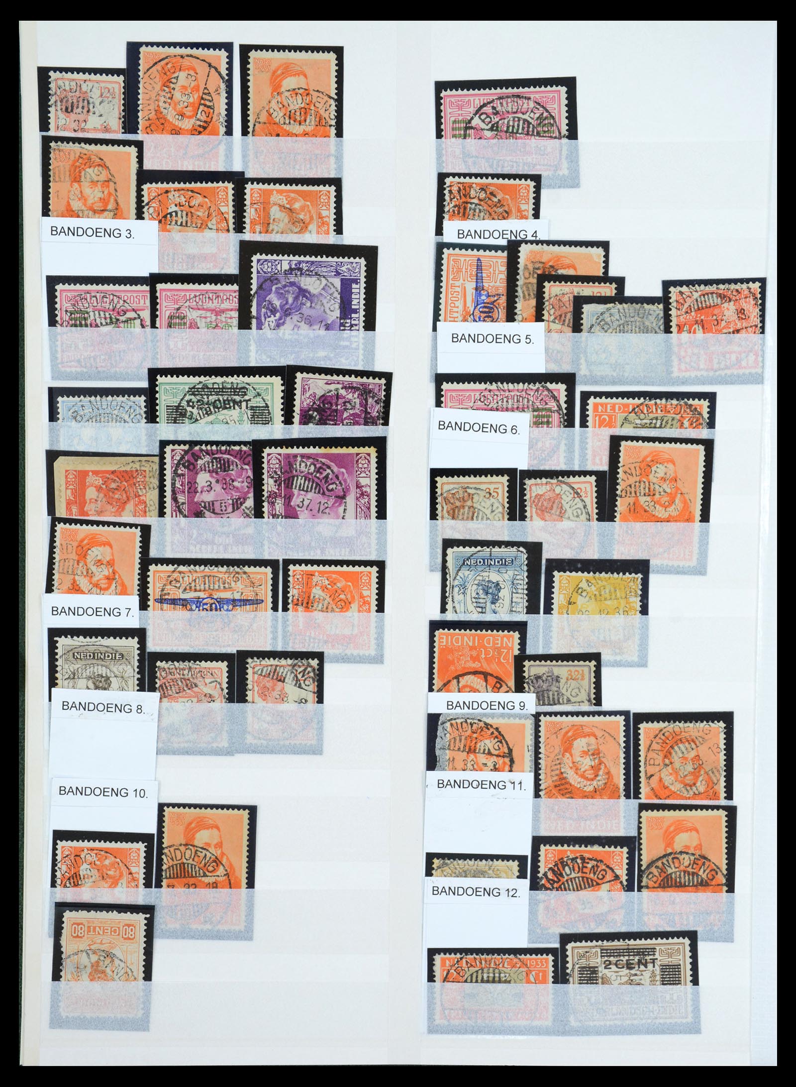 36617 002 - Postzegelverzameling 36617 Dutch east Indies cancels.