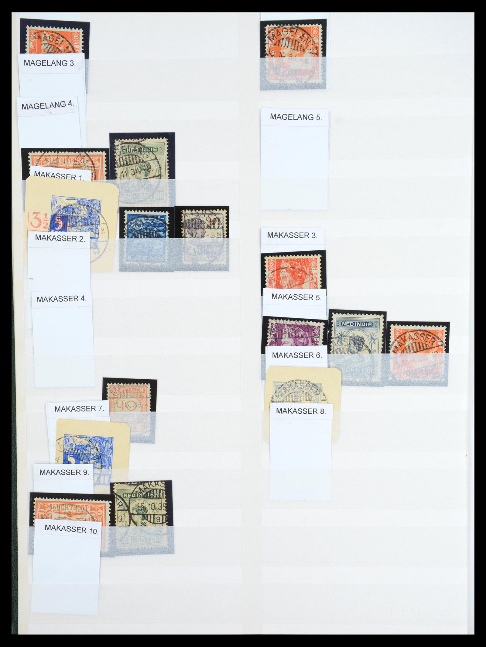 36617 010 - Postzegelverzameling 36617 Dutch east Indies cancels.