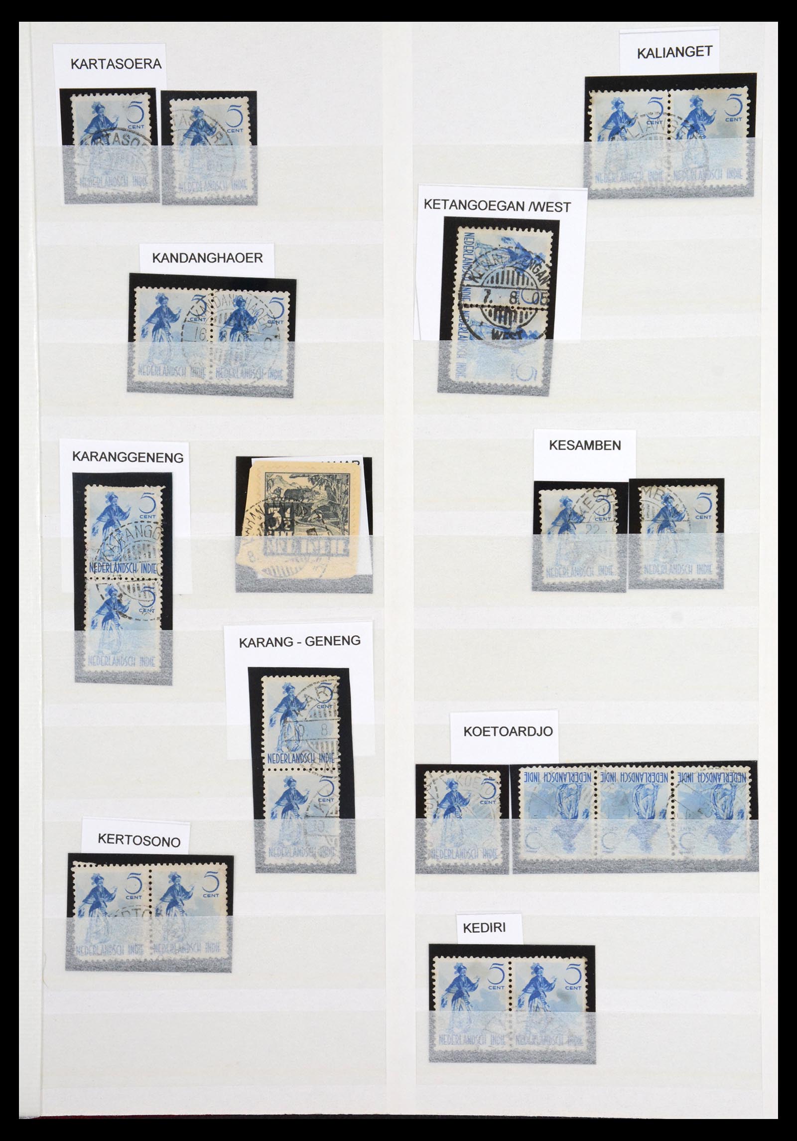 36618 005 - Postzegelverzameling 36618 Japanese occupation Dutch east Indies 1943
